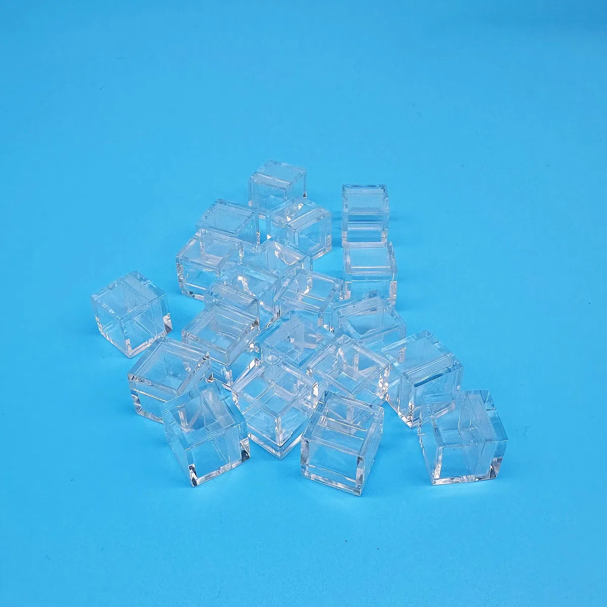 Scatole acriliche per cubi elementi, custodia trasparente per collezioni di elementi cubici a densità, 10 mm (20)