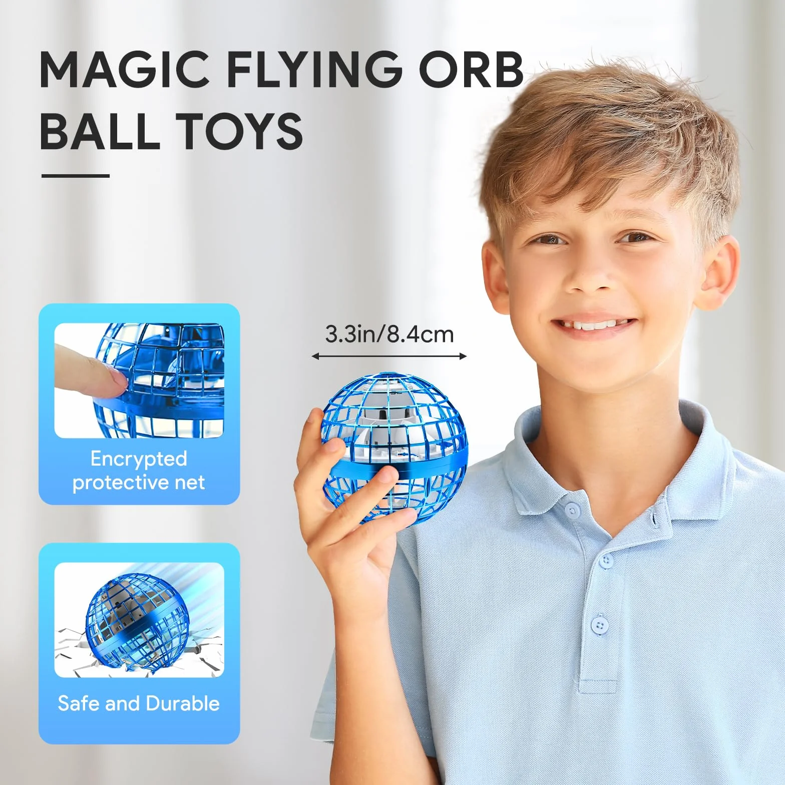 Alyssa Palla Volante Magica Ufo-ball, Flying Orb Hover Ball Giocattoli, Palla Magica, Mini Drone UFO Volante Ball, 360° Rotante LED Giocattolo Della Palla Volante, Compleanno Regalo Bambino