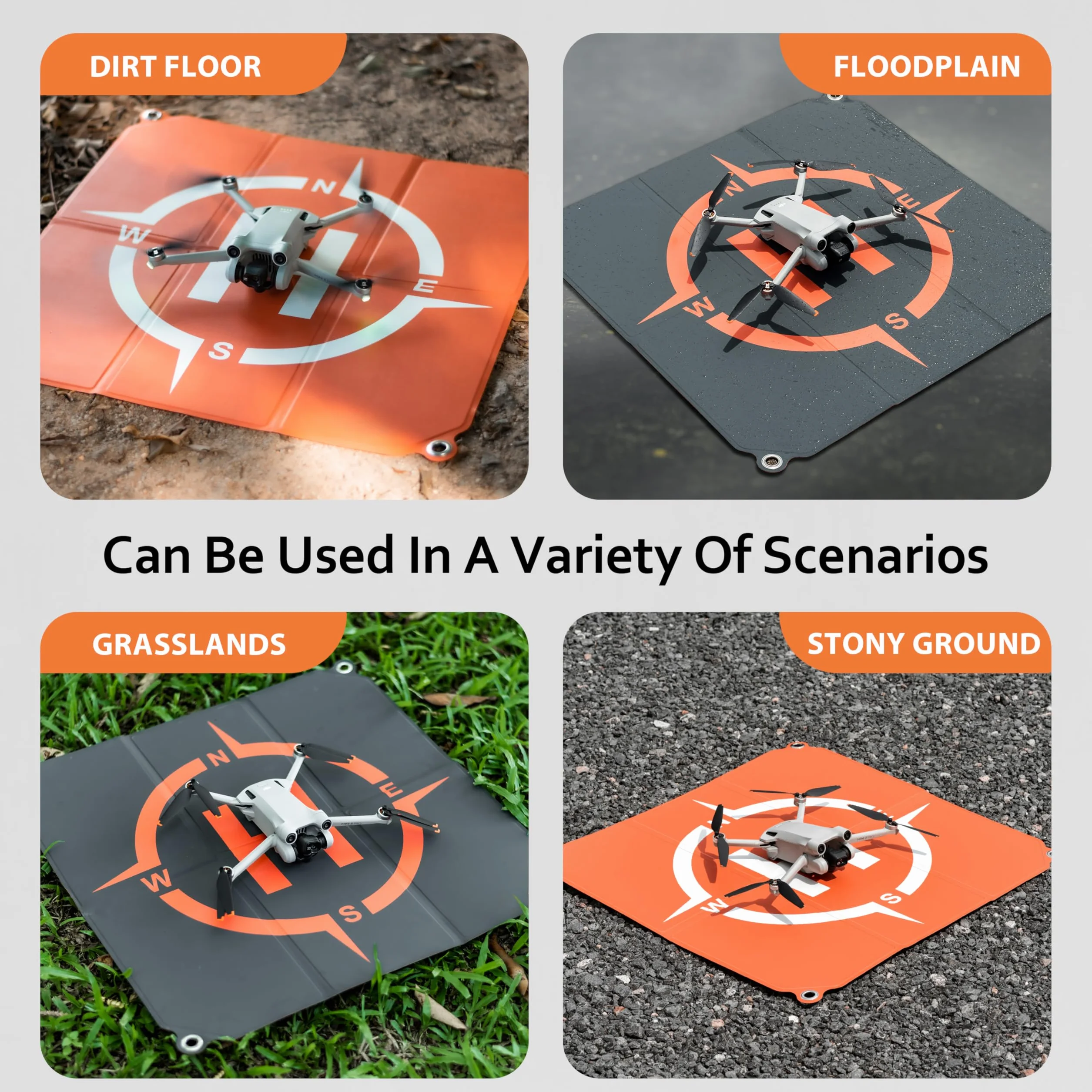 Zona di Atterraggio per Droni Pieghevole Doppio Lato Impermeabile Universale Elisuperficie (55cm/22") per DJI Mini 5 Pro/AIR 3S/Neo/Flip/Mini 4k/4 Pro Accessori