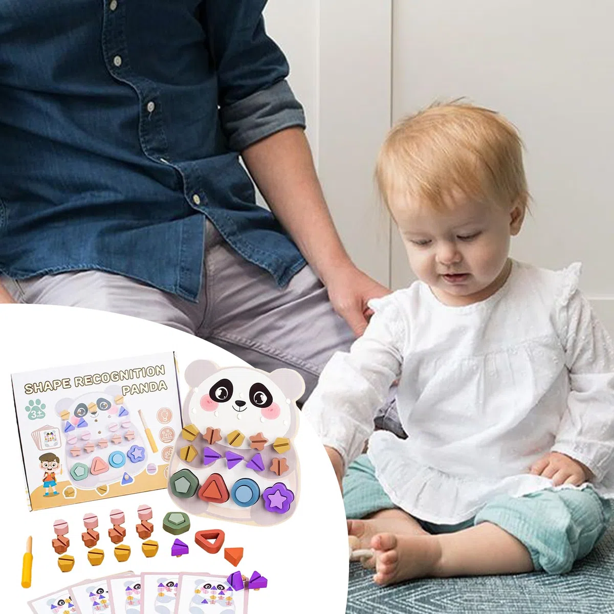 Giochi In Legno | Classificatore di Forme con Viti da Avvitare per Infanti,Attività Sensoriale per Sviluppare Motricità Fine e Apprendimento Prescolare