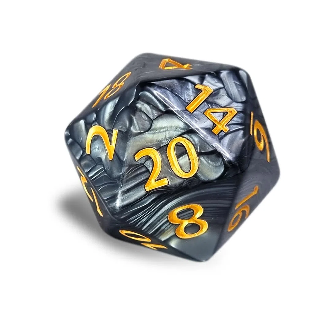 Dungeon D20 - Dadi giganti da 55 mm + borsa per i dadi, D&D, Dungeons and Dragons, DND, dadi poliedrici.