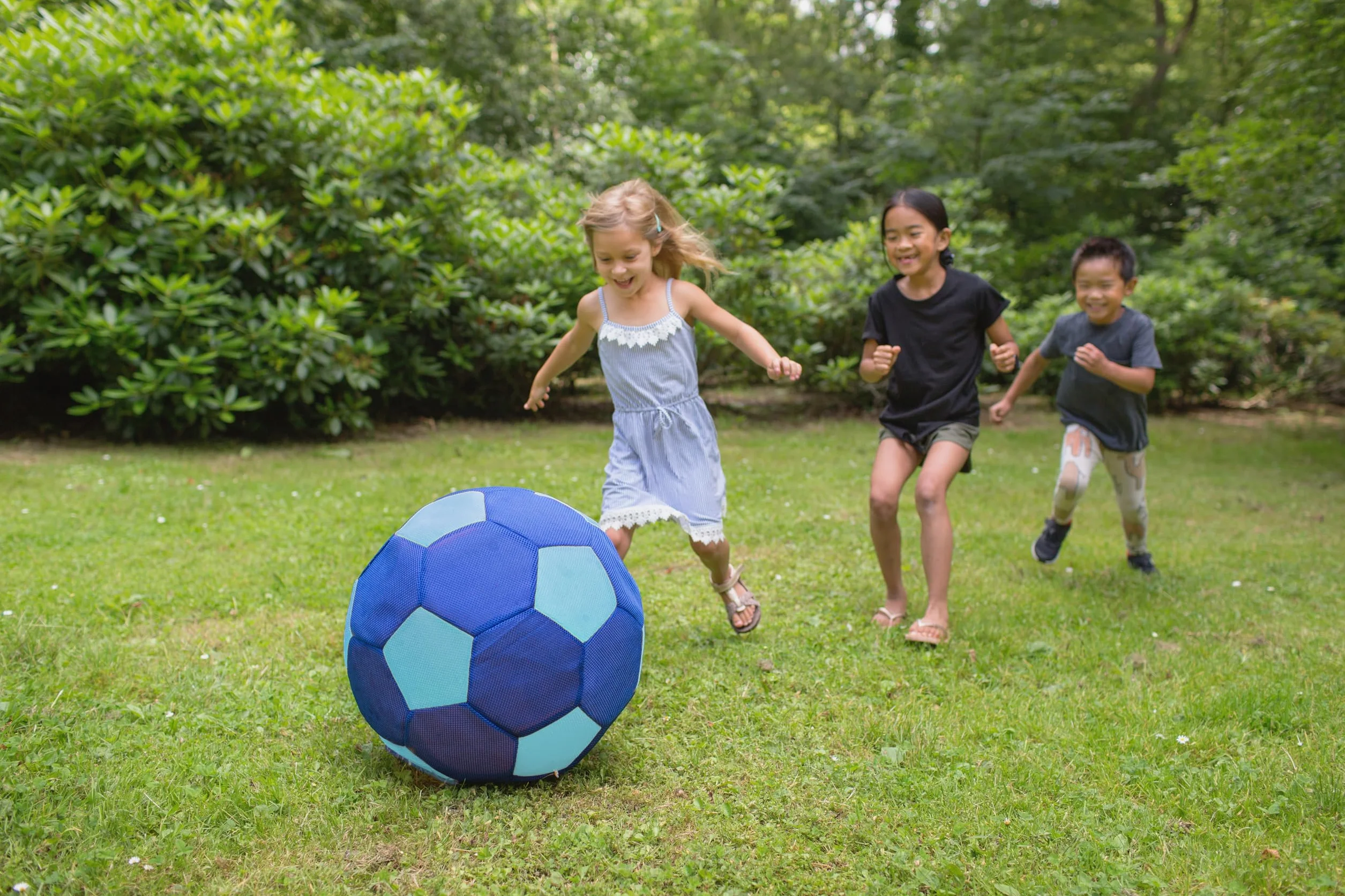 BS Toys Palla gigante Giochi - Palla gigante per tutti - Lanciare, dare un calcio o rotolare per un gioco attivo in famiglia, gioco di palline per bambini - Multicolor