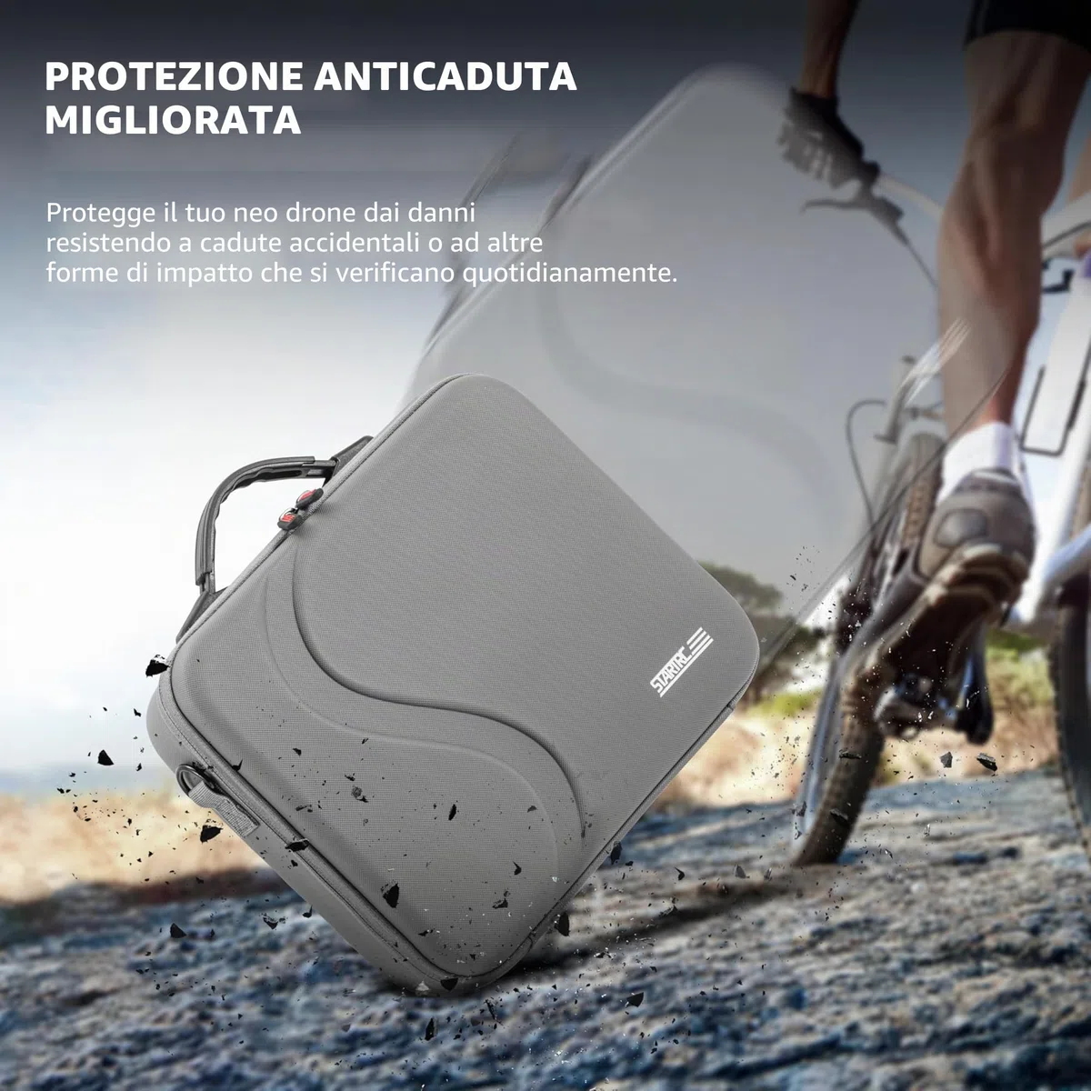 STARTRC Drone Neo RC-N3 Custodia, borsa protettiva portatile in PU per DJI Neo Fly More Combo Accessories, compatibile per DJI Neo 3 x batteria(Non compatibile con NEO2)