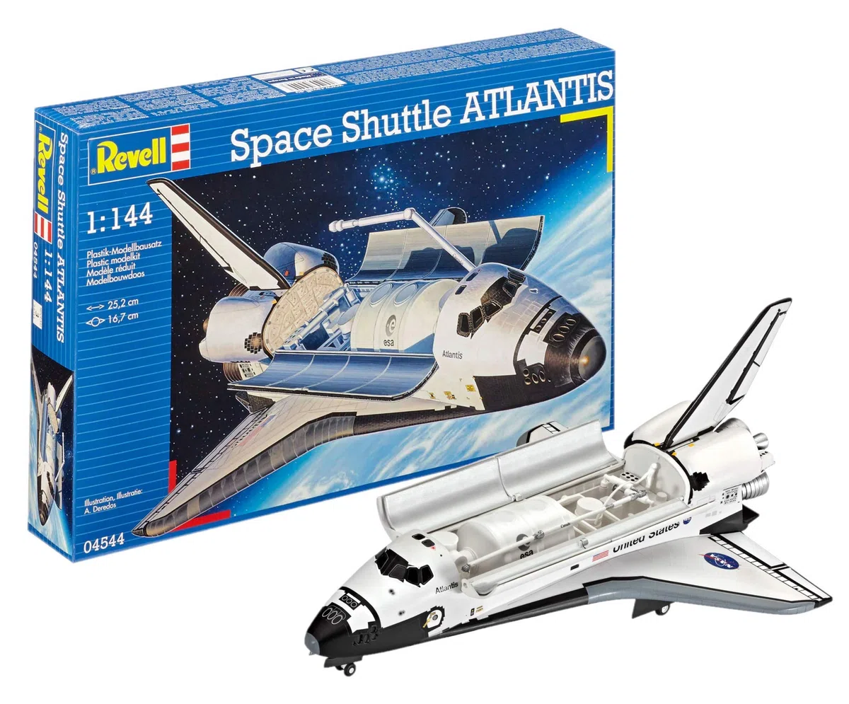 Revell 04544 - Space Shuttle Atlantis Kit di Modello in Plastica, Scala 1:144