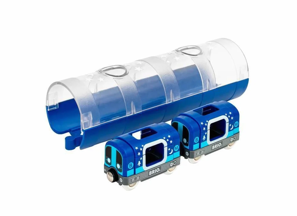 BRIO World - Treno della Metropolitana con Tunnel, BRIO Treni-Vagoni-Veicoli, Età Raccomandata 3+