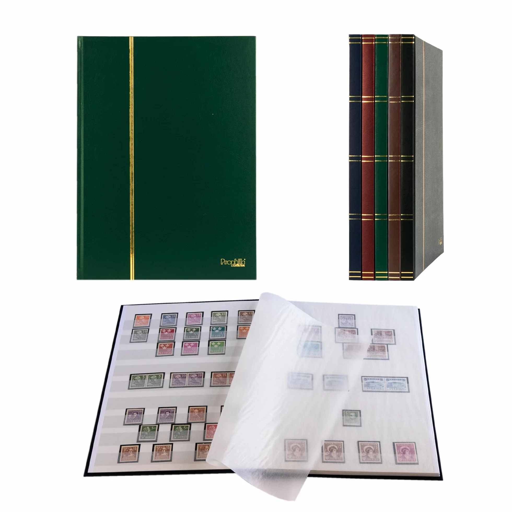 A4 classificatori 16 pagine bianco, Prophila Leuchtturm, verde colori