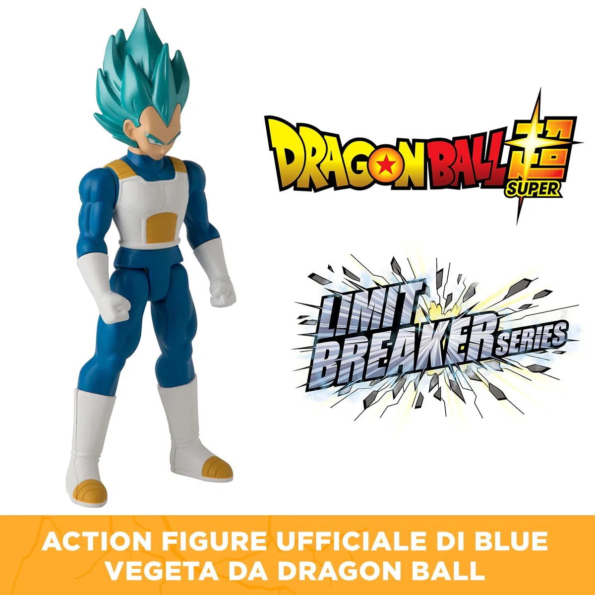 Dragon Ball Super Bandai Figurina Géante Limit Breaker 30 cm - Super Saiyan Vegeta Blue - Licenza ufficiale - Grande Figurina Vegeta articolata - Giocattolo per bambini 4 anni e + - 36732