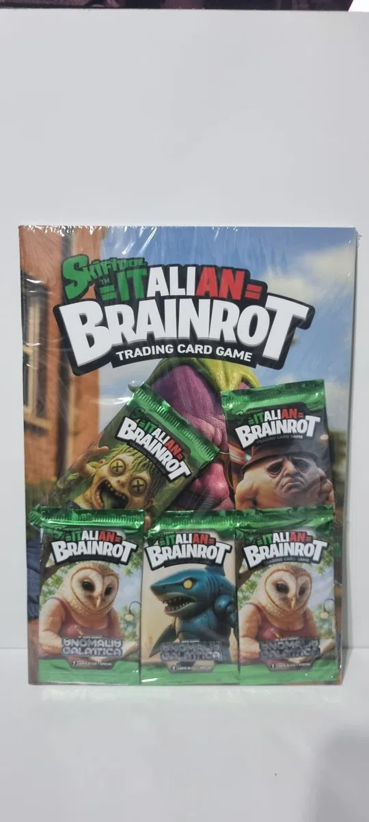 Italian Brainrot Trading Card Game Serie Gamma + 5 Bustine con 7 Carte da Collezione, Edizione Italiana