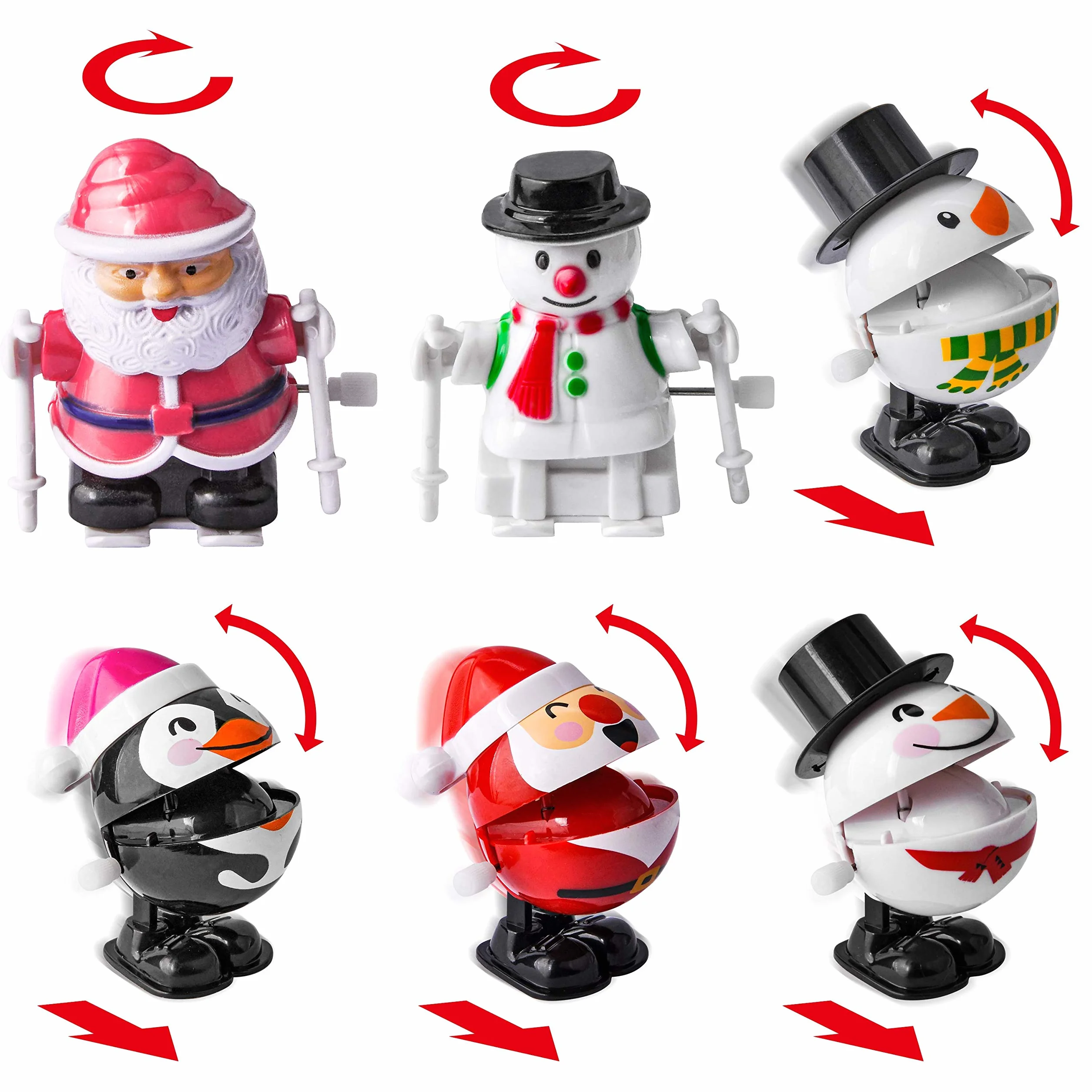 JOYIN 18 Pezzi di Giocattoli a Molla Giocattoli a Carica orologeria Accessori Assortiti per Natale Festa Regalo