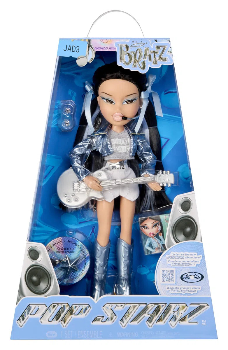 Bratz Pop Starz Jade - Bambola fashion con charm da collezione, outfit e accessori musicali