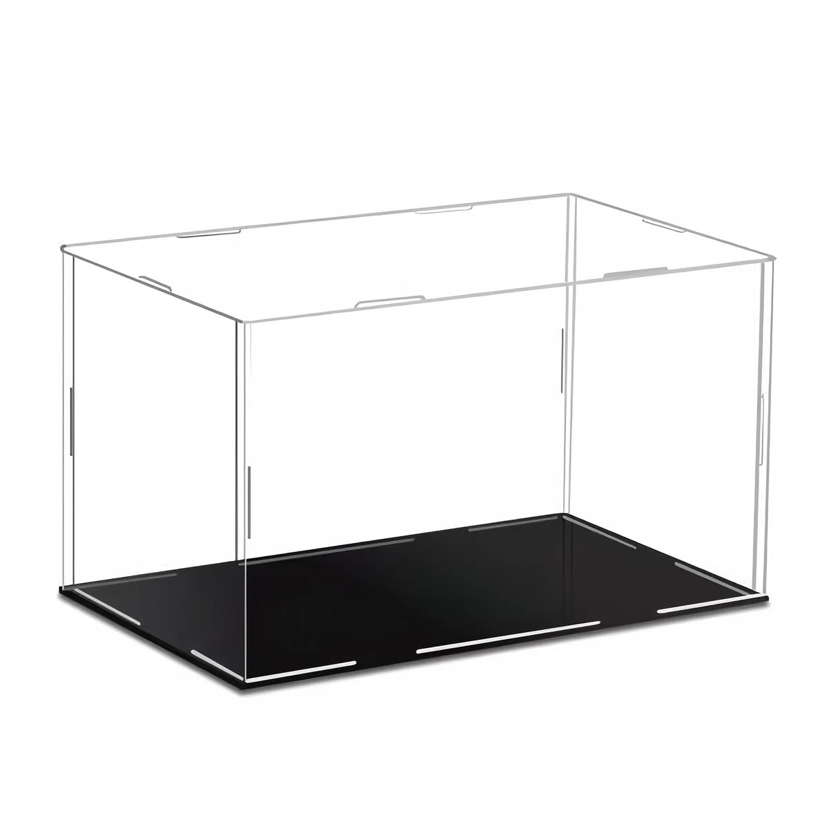 Vetrina in acrilico trasparente, 20 x 10 x 10 cm, vetrina in plexiglas per collezionismo, montaggio su piano di lavoro, antipolvere, vetrina per action figure, giocattoli, modelli