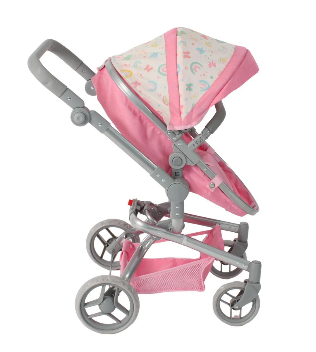 Bayer Chic 2000 - Passeggino per bambole Yolo 2 in 1 per bambini dai 3 agli 8 anni, passeggino per bambole fino a 52 cm, colore: rosa