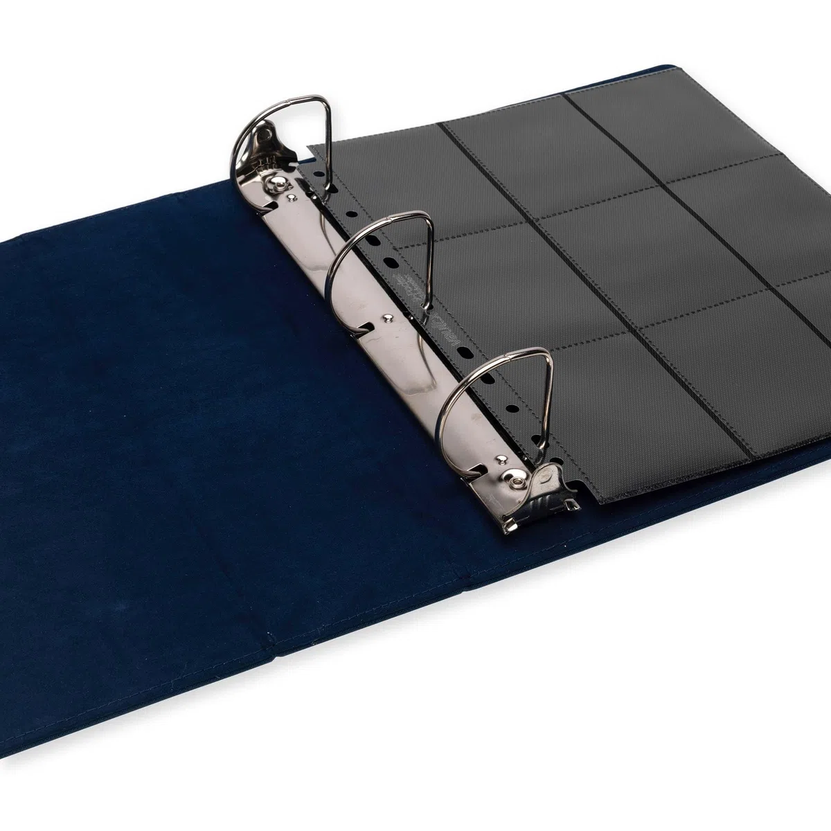 Vault X Raccoglitore a 3 Anelli per Carte da Collezione, Compatibile con Pagine a 9 Tasche, 900 Carte, Materiale Exo-Tec, Apertura Facile, Raccoglitore con Clip ad Anello D, TCG (Blu, Grande)
