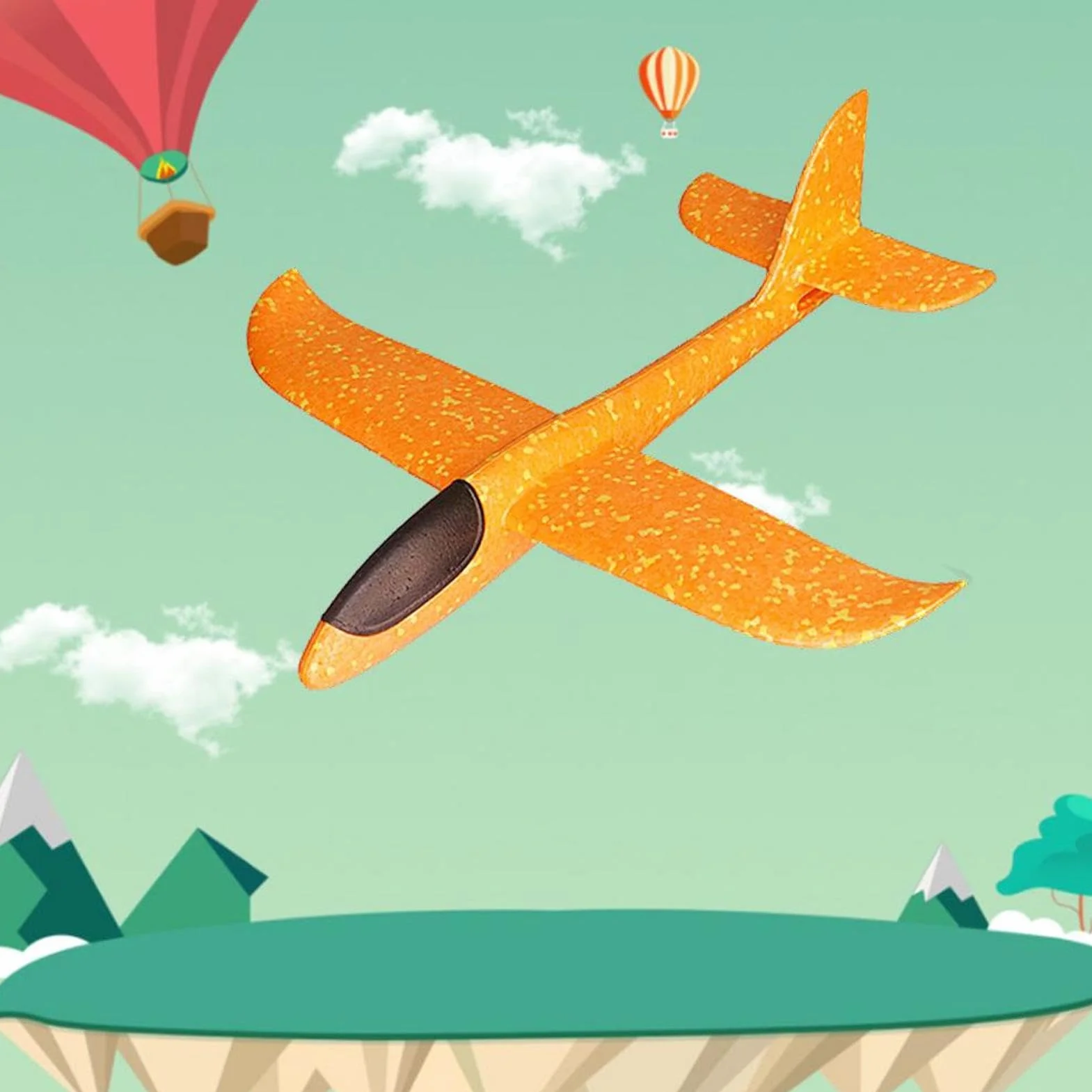 Generico Aereo Giocattolo Polistirolo Per Bambini, 48CM Aerei Polistirolo Da Lanciare Grande, Aliante Aeroplano Schiuma Aerei Modellini, Adatto A Bambini E Bambine Dais 3 Ai 10 Anni