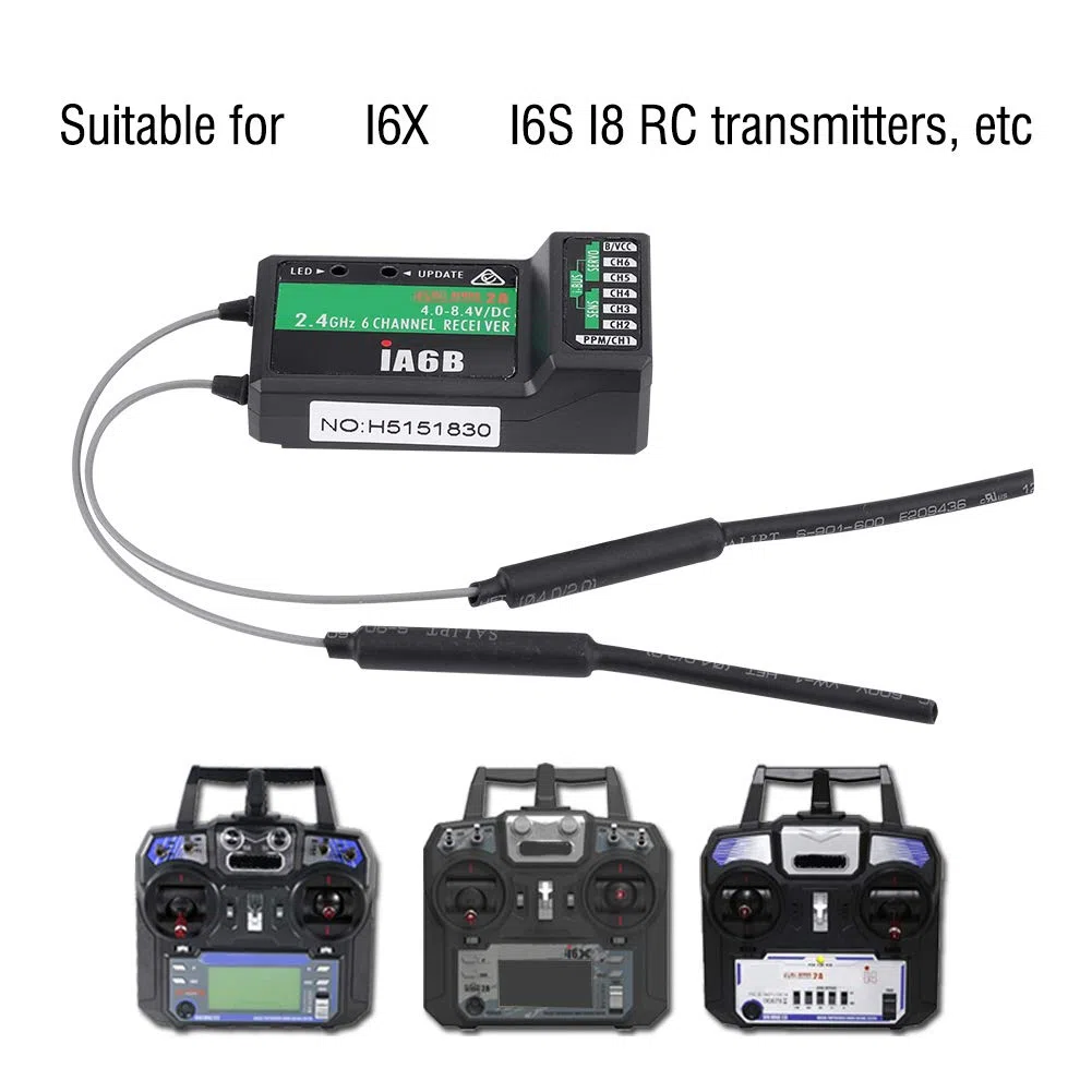 RC Flysky FS-IA6B IA6B 2.4G 6CH Ricevitore RC PPM per trasmettitore FS-I6X FS-I6S I8 RC