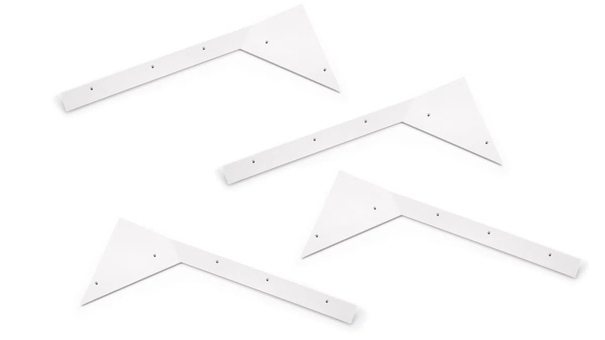FAS Sponde per Calcio balilla, Angolari in Nylon Bianco, 62 cm, Set da 4 Pezzi, Ferma Vetro