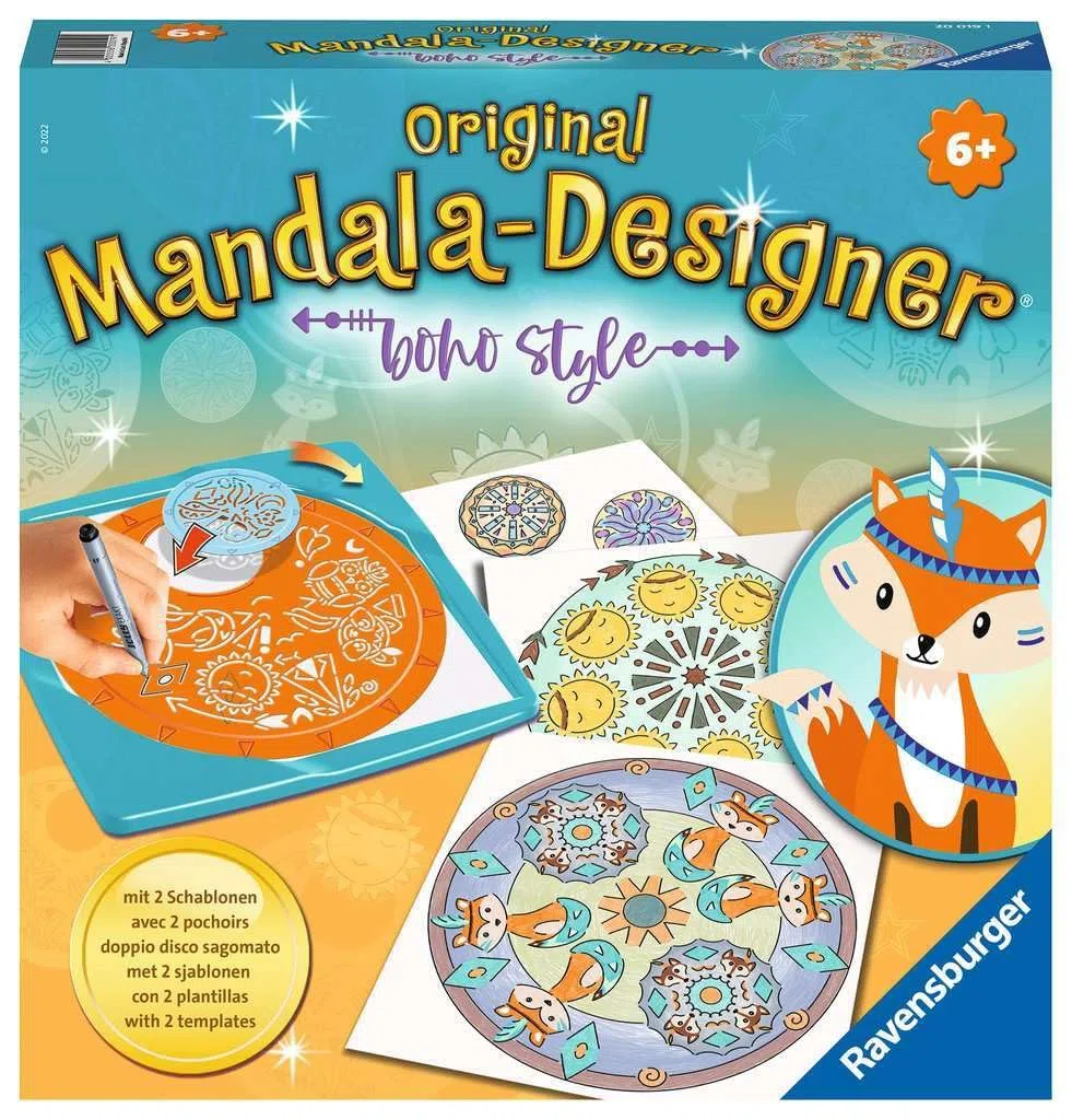 Ravensburger - Mandala Designer Midi, Boho Style Disegnare 6+ Anni, 200191
