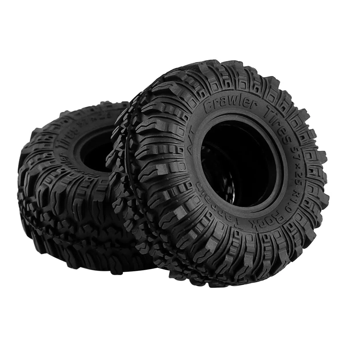 Pneumatici 1.0, Pneumatici cingolati S3 per Tutti i Terreni per Auto cingolate RC Axial TRX4M SCX24 AX24 FCX24 Parti di aggiornamento (Nero)