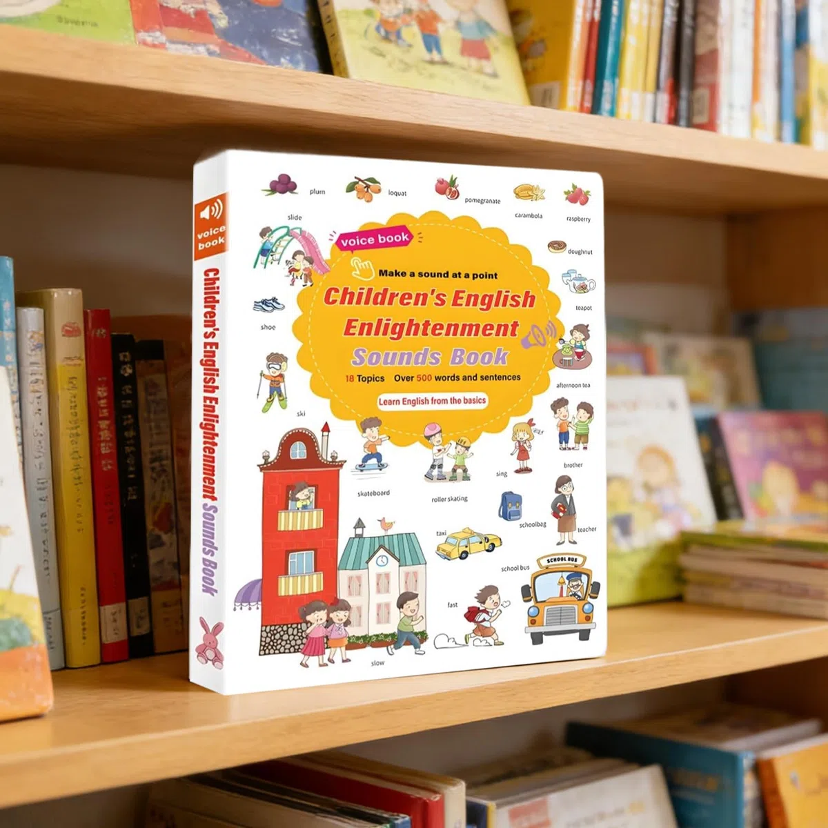 Libri Interattivi Sonori in Inglese,Giocattolo Educativo con 500+ Parole | Libri sonori interattivi - per la scuola, la classe, la biblioteca, il momento del gioco, la nanna e lo sviluppo del linguagg