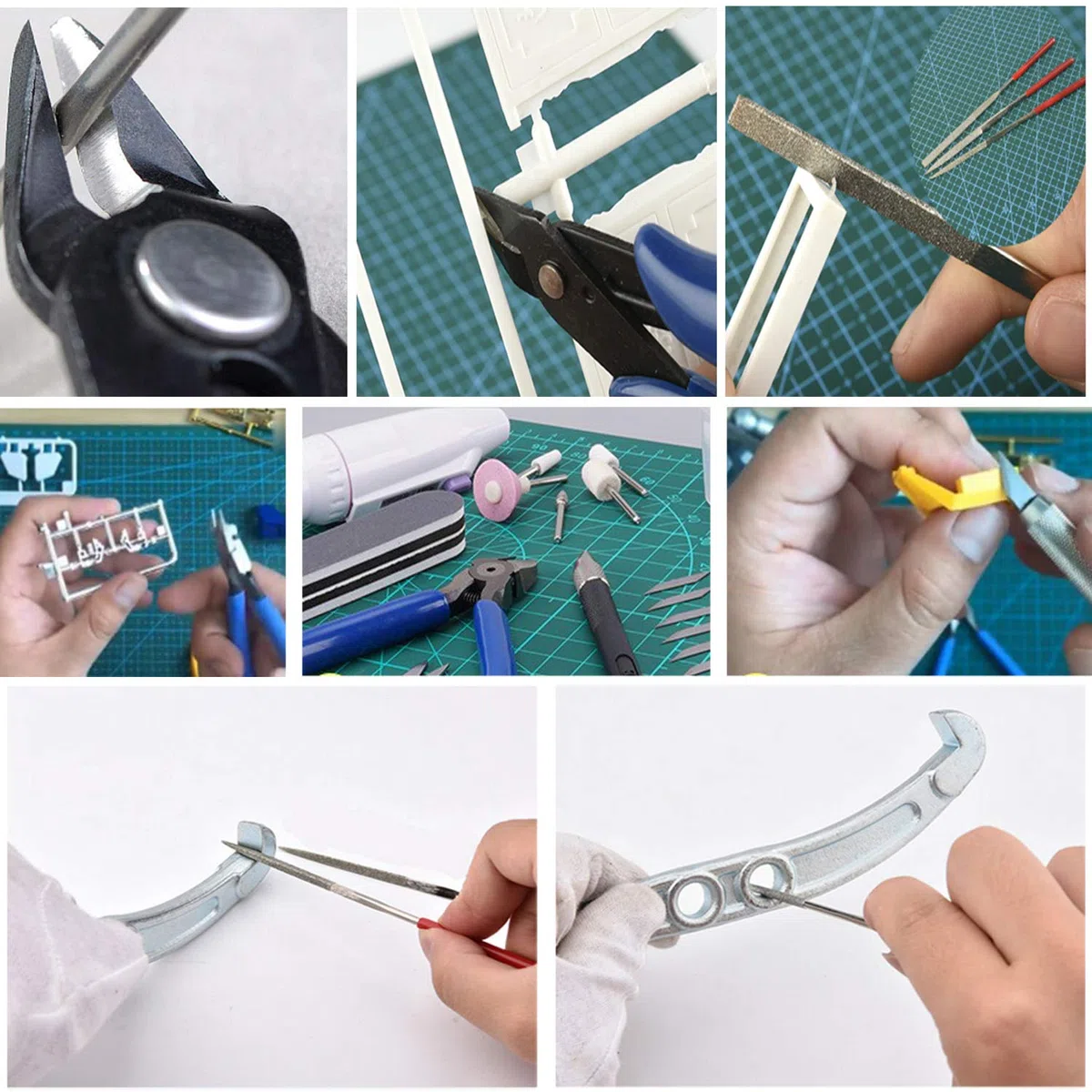 17PCS Kit di Strumenti per Modellismo Gundam, Modello Gundam Strumenti di Base, Hobby Building Craft Set per la Riparazione e Il Fissaggio di Modelli