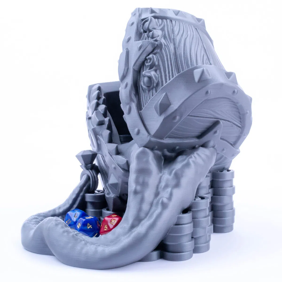 Torre di Dadi Mimic Chest per Tutti i Formati. Rullo Perfetto per Dungeons e Draghi, Giochi di Ruolo da Tavolo, Giochi in Miniatura e da Tavolo