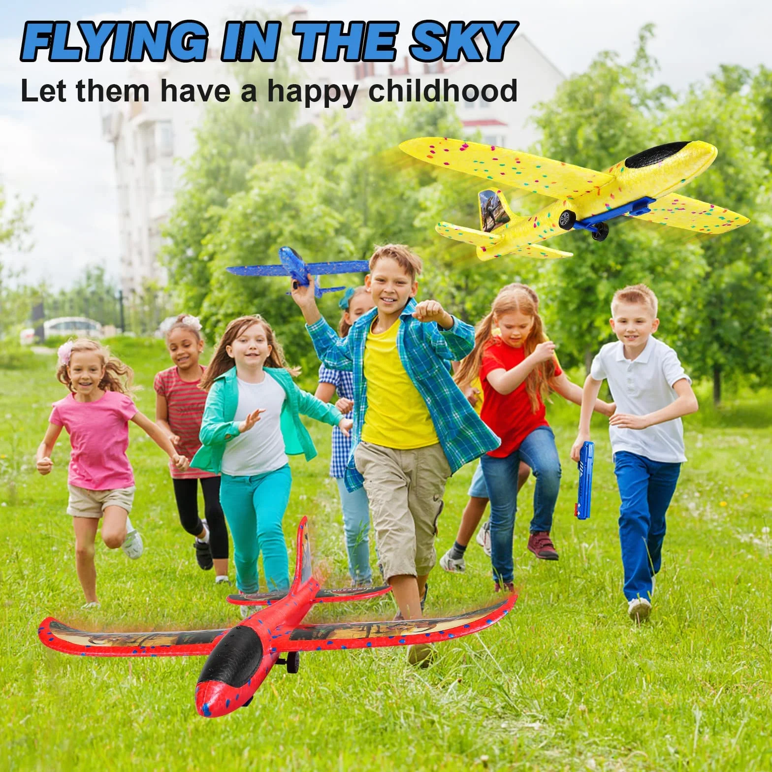 Joozmui Giocattoli Bambino 3 4 5 6 7 8 anni, Aereo Giocattolo Giochi Bambino 3-9 anni Regalo Bambino 3-10 anni Giochi da Esterno per Bambini Giochi Bambini 3-11 anni (3 Aereo Dino)