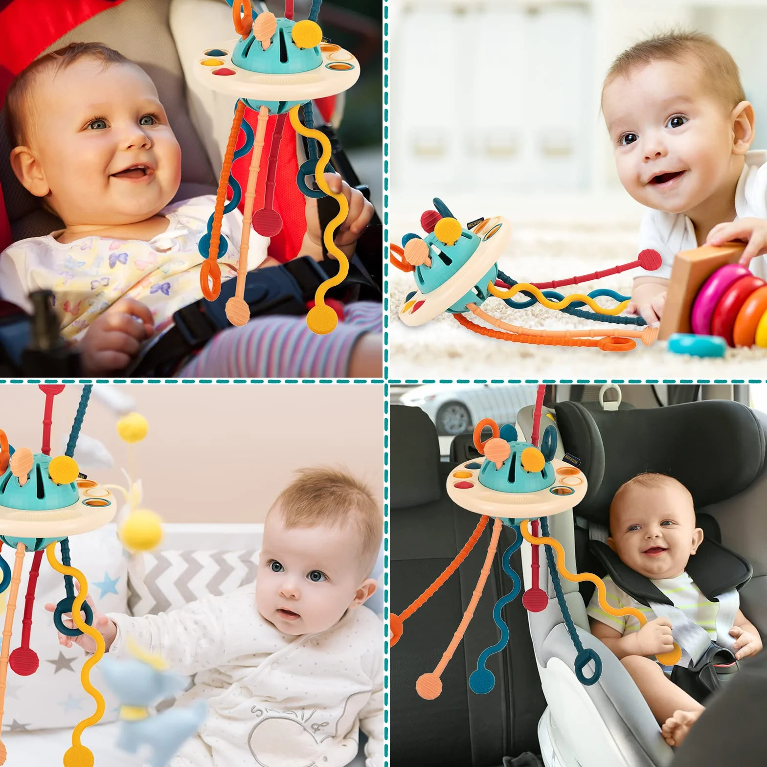 Montessori, giocattolo da masticare, giocattolo da viaggio, giocattolo per bambini, giocattolo sensoriale, da 6 a 18 mesi e bambini