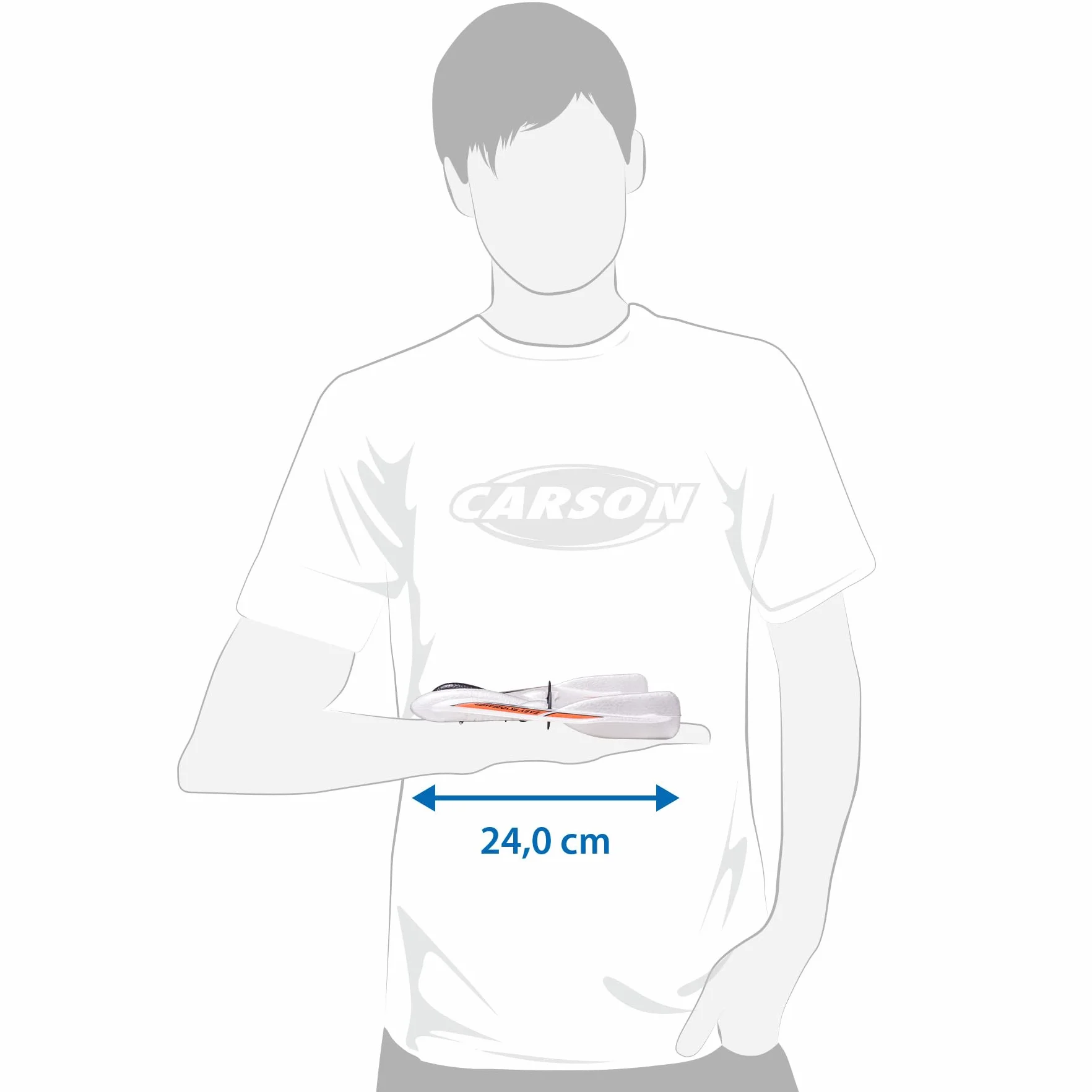 Carson 500505036 Easy Skydreamer 2.4G 100% RTF arancione - aeromodello telecomandato, aereo RC, robusto modello RTF (Ready to Fly) per principianti, incluse batterie e telecomando
