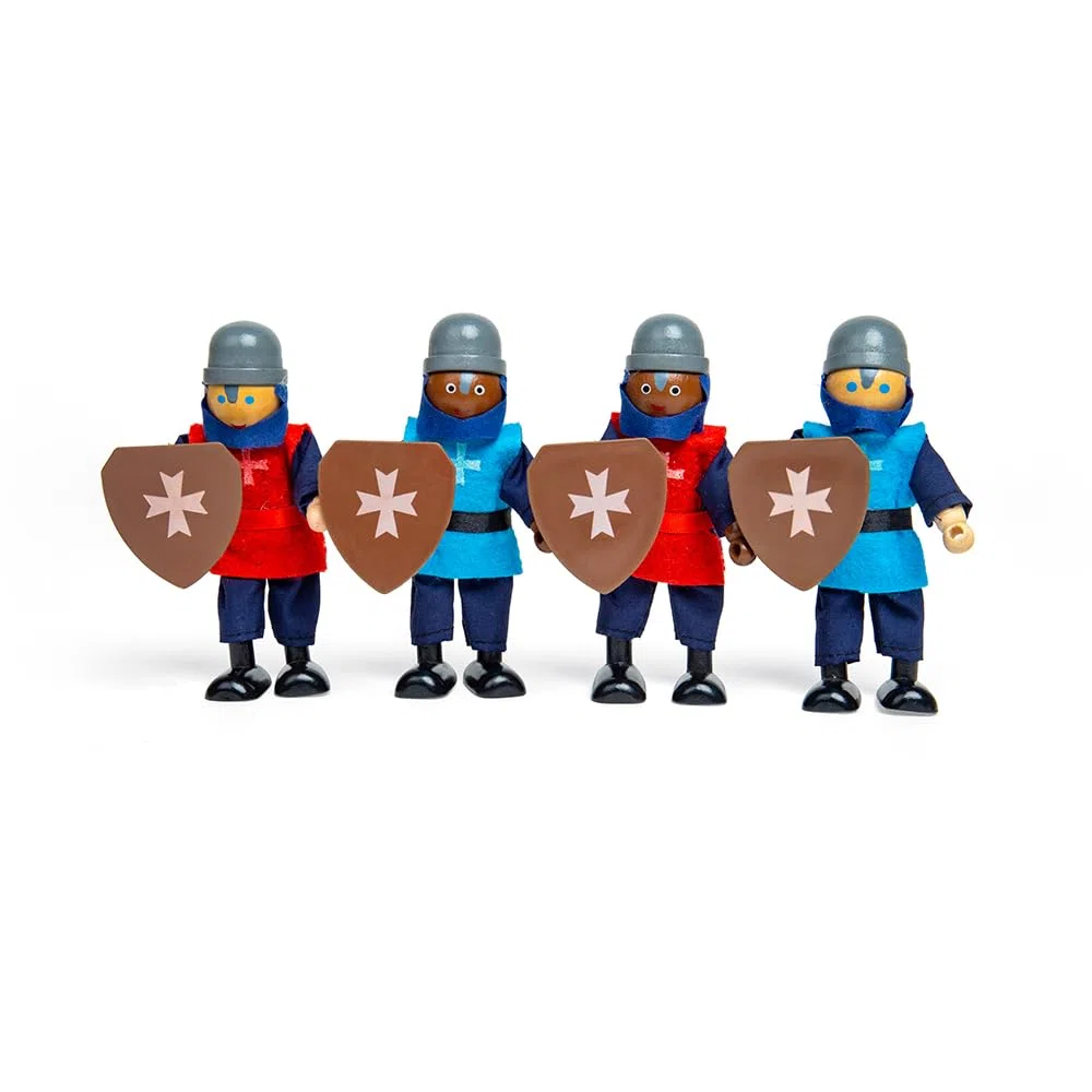 Bigjigs Giocattoli di Legno Cavalieri Medievali - Legno Doll House capisce, Giochi per Bambini