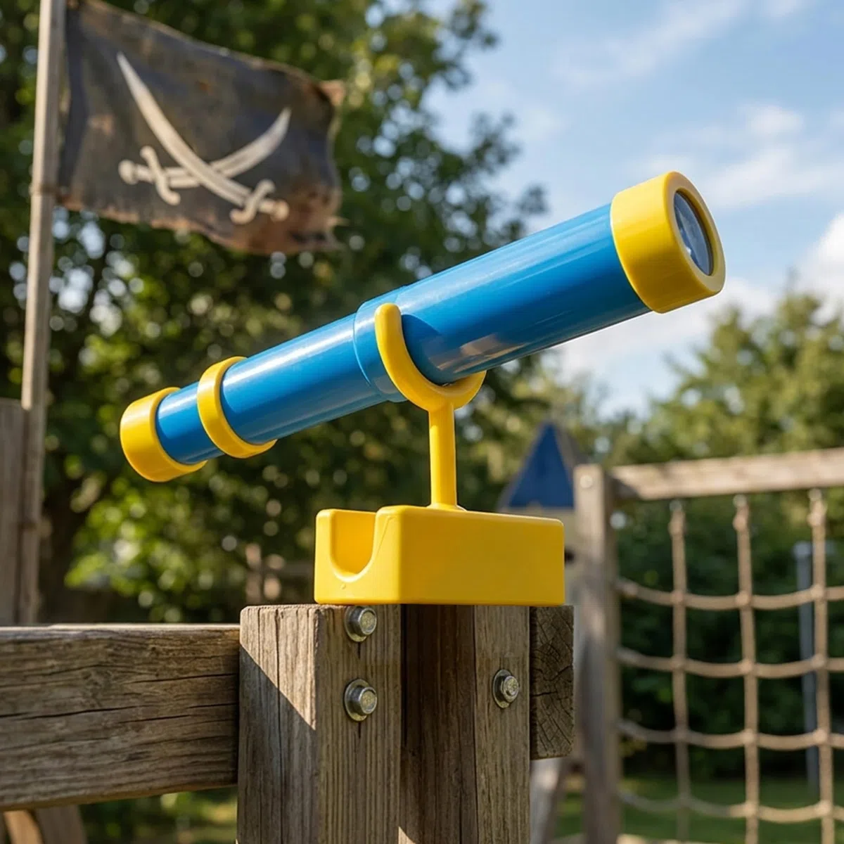Telescopio per casetta da Gioco per Bambini, monoculare Pieghevole educativo, Giocattolo monoculare Portatile Retrattile per Parco Giochi all'aperto per l'esplorazione scientifica, Blu