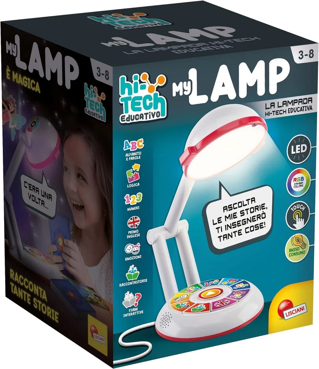 Liscianigiochi - My Lamp, Bambini 3-6 Anni, Alfabeto e Parole, Numeri e Logica, Fiabe Interattive, 96992