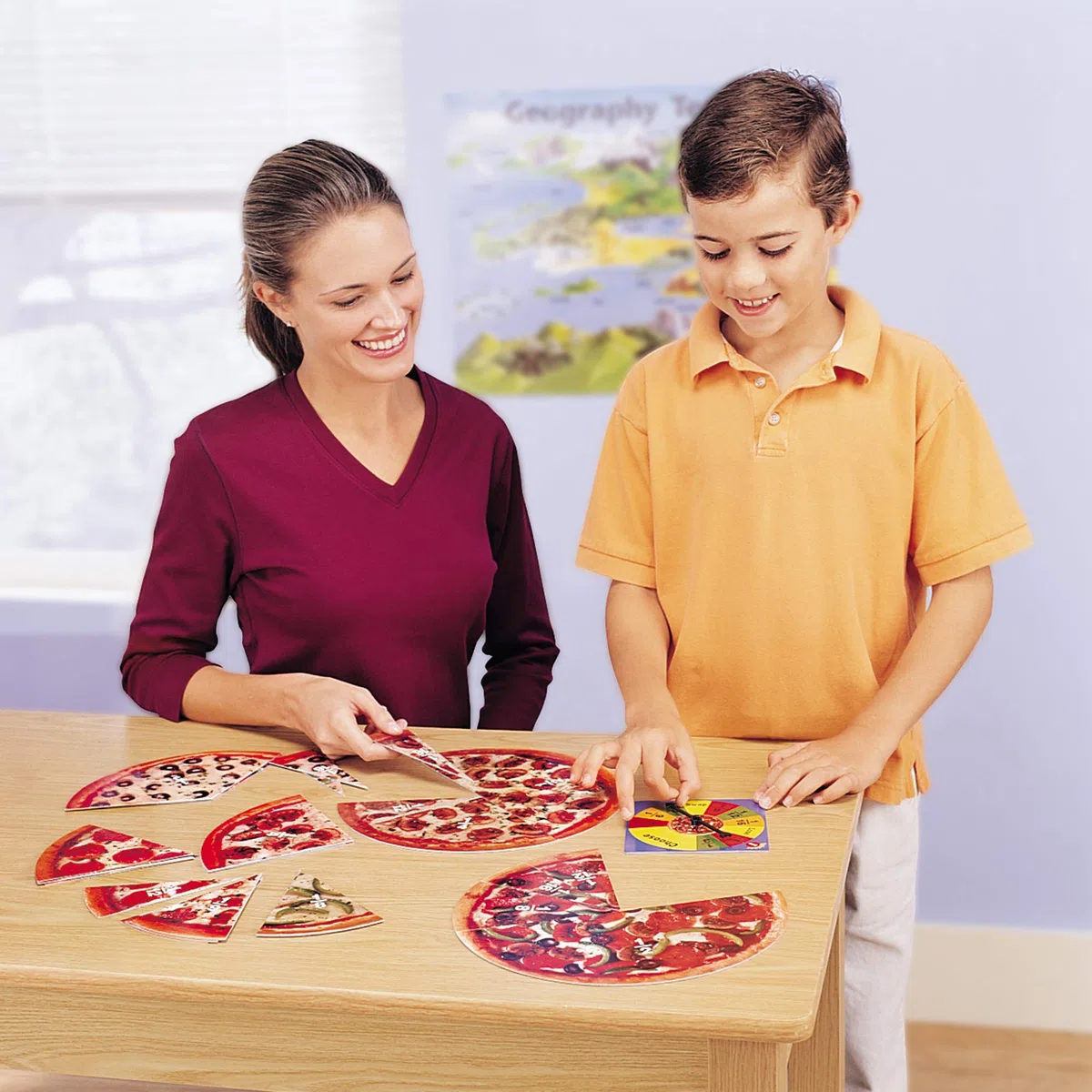 Learning Resources Gioco Frazioni di Pizza, dai 6 Anni, Apprendimento Matematica, Addizione e Sottrazione Frazioni, Gioco Educativo Divertente