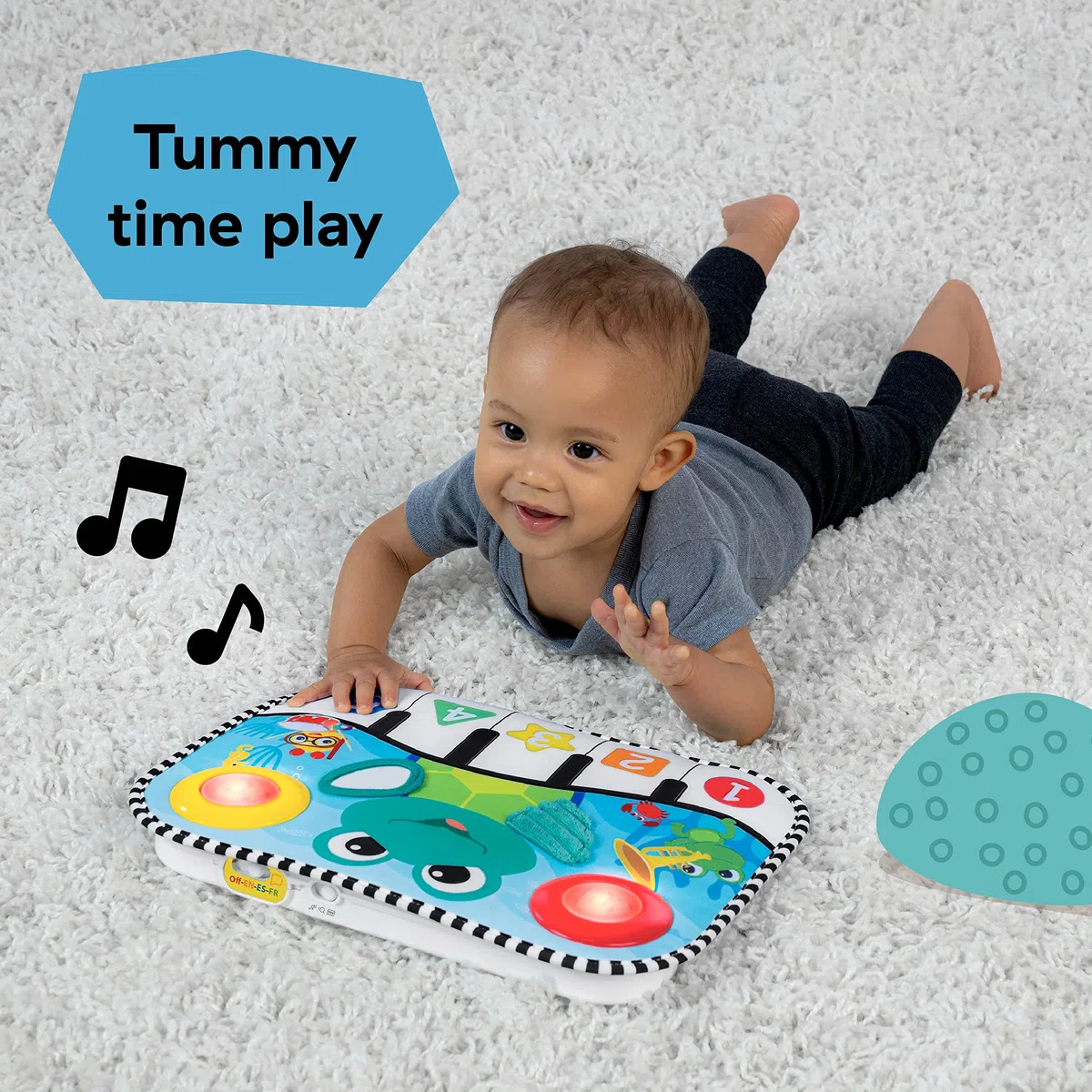 Bright Starts Baby Einstein, Cuscinetto per calci e Giocattolo da Culla Musicale Neptune's Kick & Explore Ocean Explorers, da 0 Mesi in su