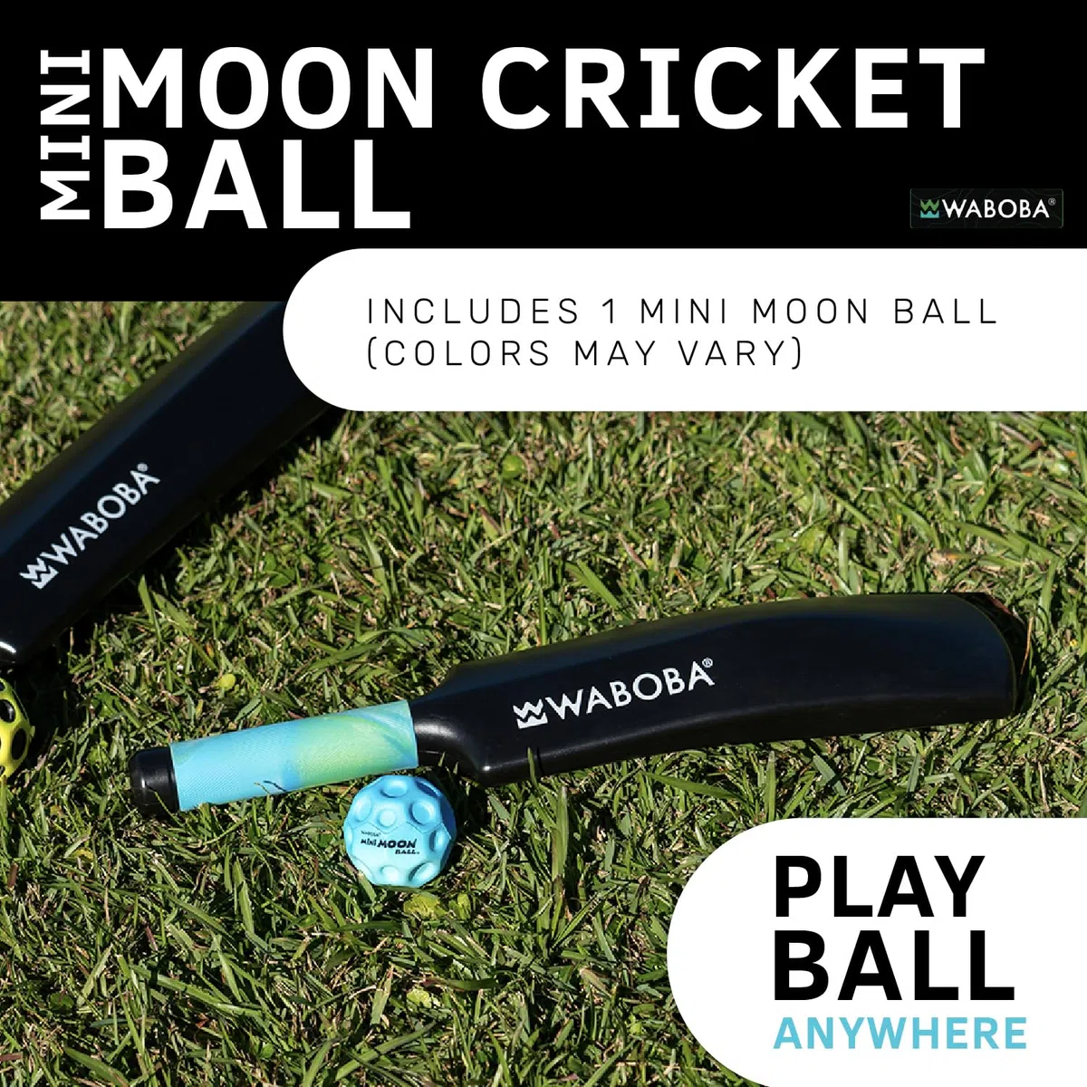 Waboba Mini Cracket Set – Mini mazza Cracket con Mini Moon Ball per Baseball