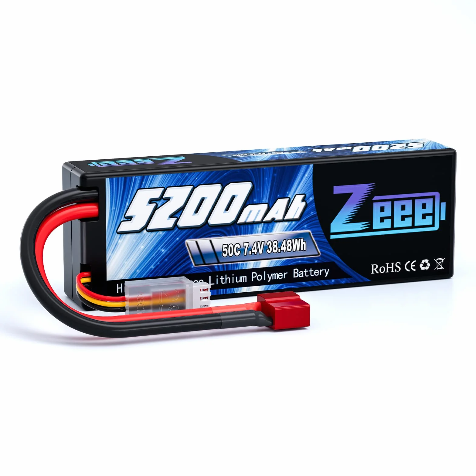 Zeee 2S Lipo Batteria 7.4V 50C 5200mAh Batteria RC con Deans T Plug per RC Evader BX Auto Car Truck Truggy RC Hobby