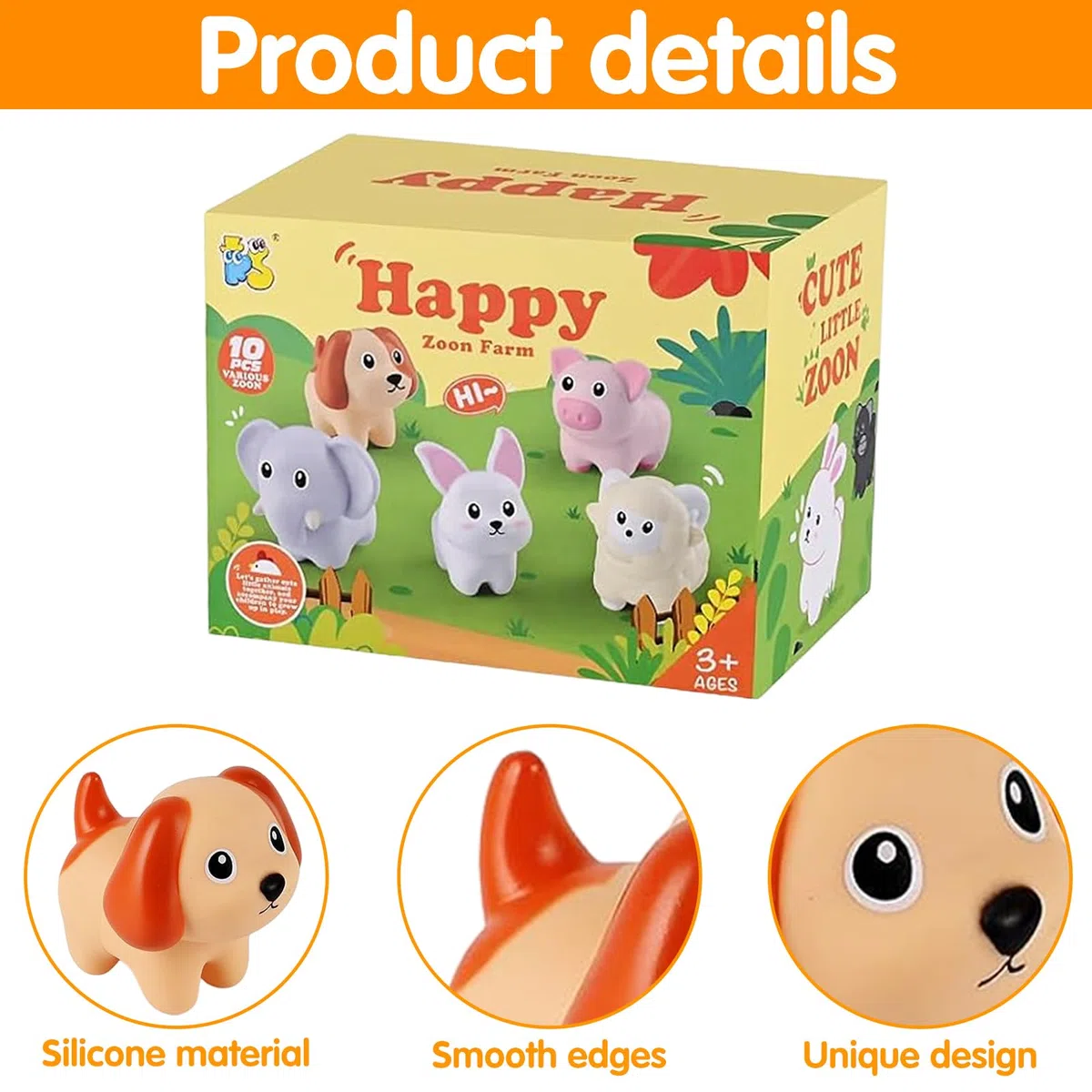 Binnan 10 Pezzi Giocattoli Montessori per Bambini, Montessori Giochi Bambini, Mini Animali Della Fattoria Set, Giochi Bambini 2 Anni Montessori, Regali per Bambini