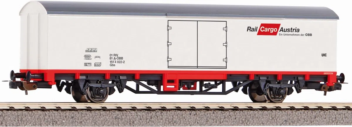 Piko 98549B1 H0 - Carro merci coperto Rail Cargo Austria, Ep. V, colore: Rosso/Bianco, #1