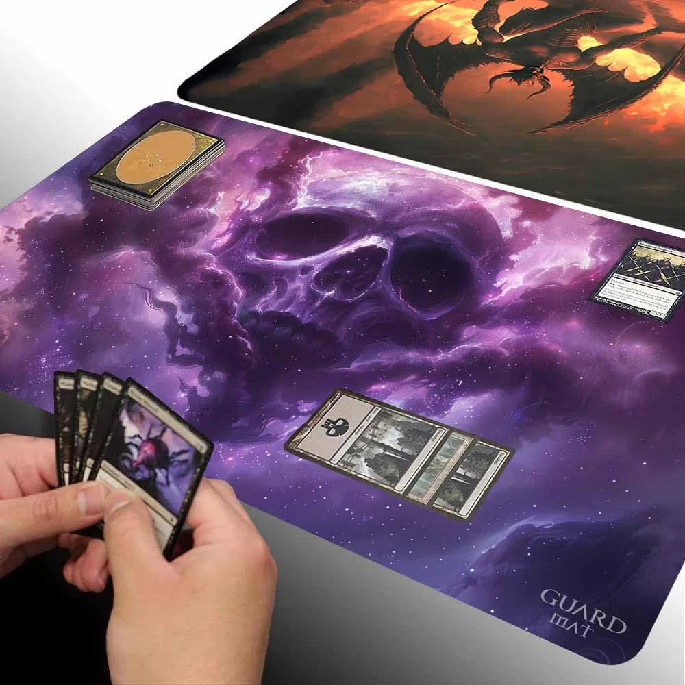 Void Swamp (Bordi Cuciti) - Tappetino per Carte Magic - Tappeto per Gioco - Playmat Compatibile con MTG, Signore degli Anelli, TCG, Gioco di Carte