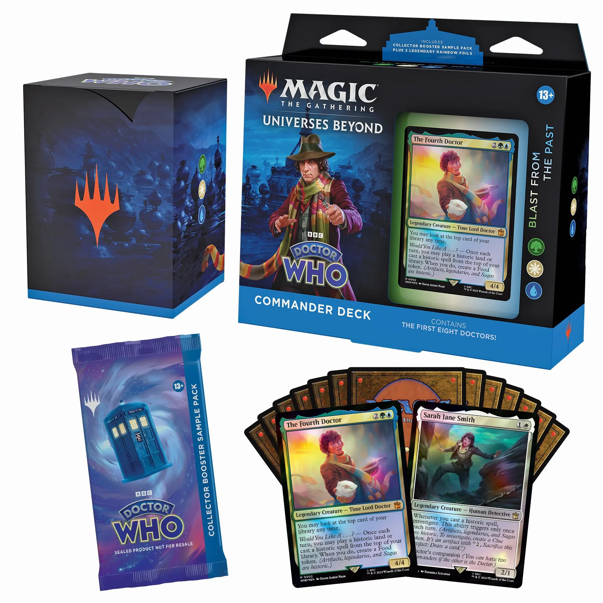 Magic: The Gathering - Mazzo Commander di Doctor Who: Blast from the Past (mazzo da 100 carte, Collector Booster Sample Pack da 2 carte e accessori) (Versione Inglese)