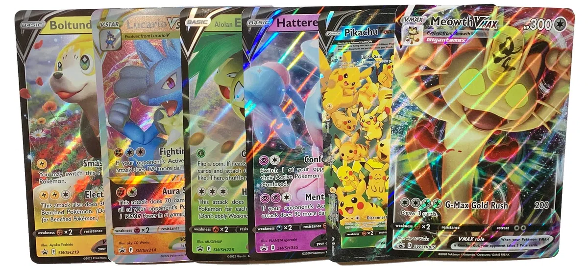 Pokemon - Lotto di carte Jumbo casuale - x6 (Selezione varia) V - Vmax - Vstars - V Union - Full Art!