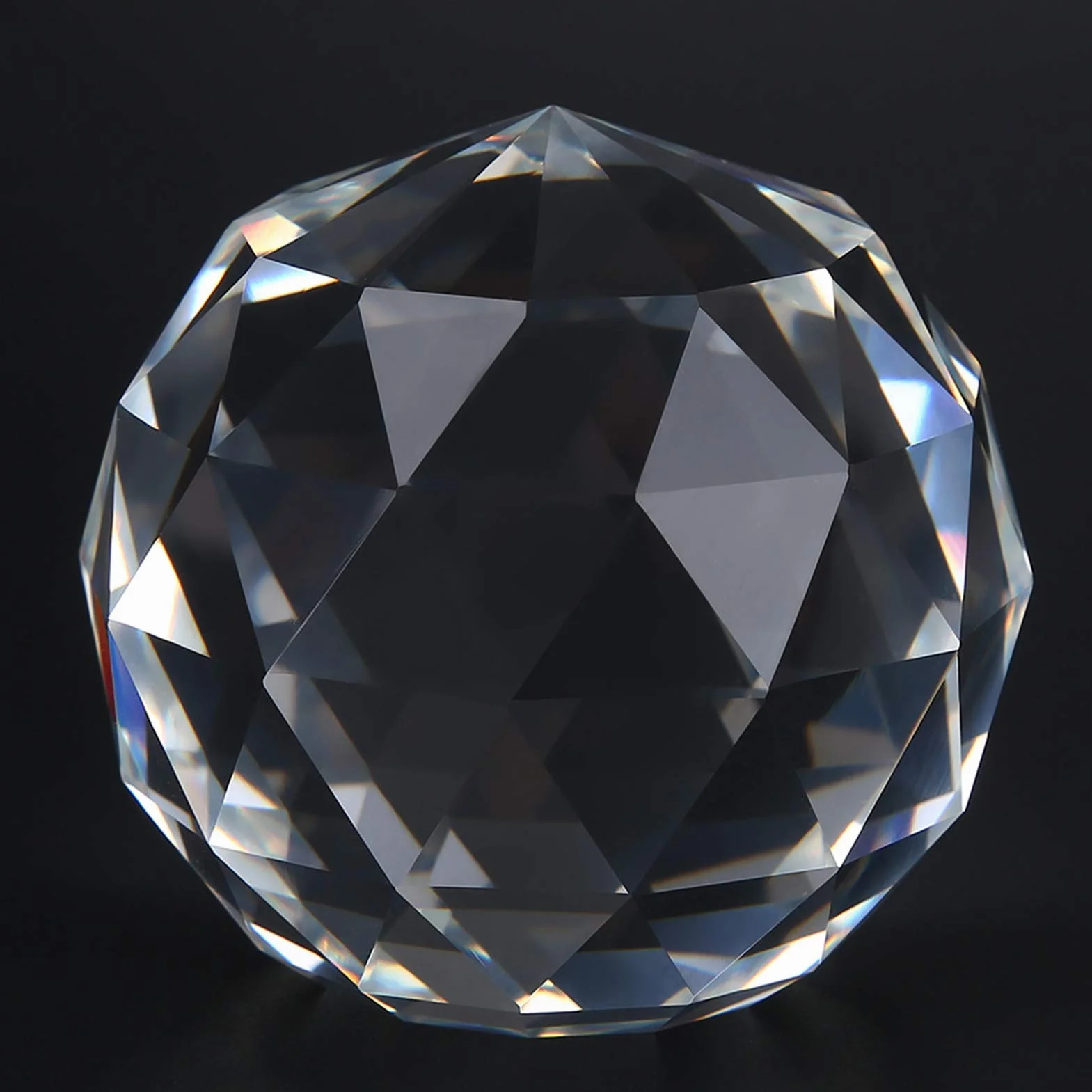 Prisma di a Taglio Trasparente - Sfera di Vetro per Osservazione Sfaccettata, Suncatcher per Finestre (80MM/3.15in)