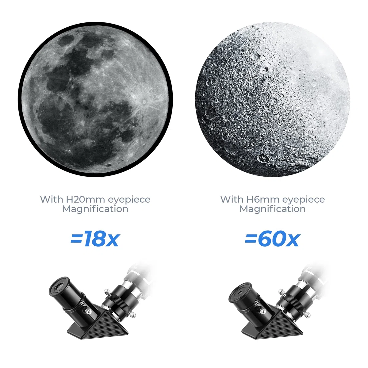 Telescopio 50/360 mm con 2 oculari e treppiede leggero per bambini possono osservare la luna e il cielo notturno, per i giovani aspiranti astronomi