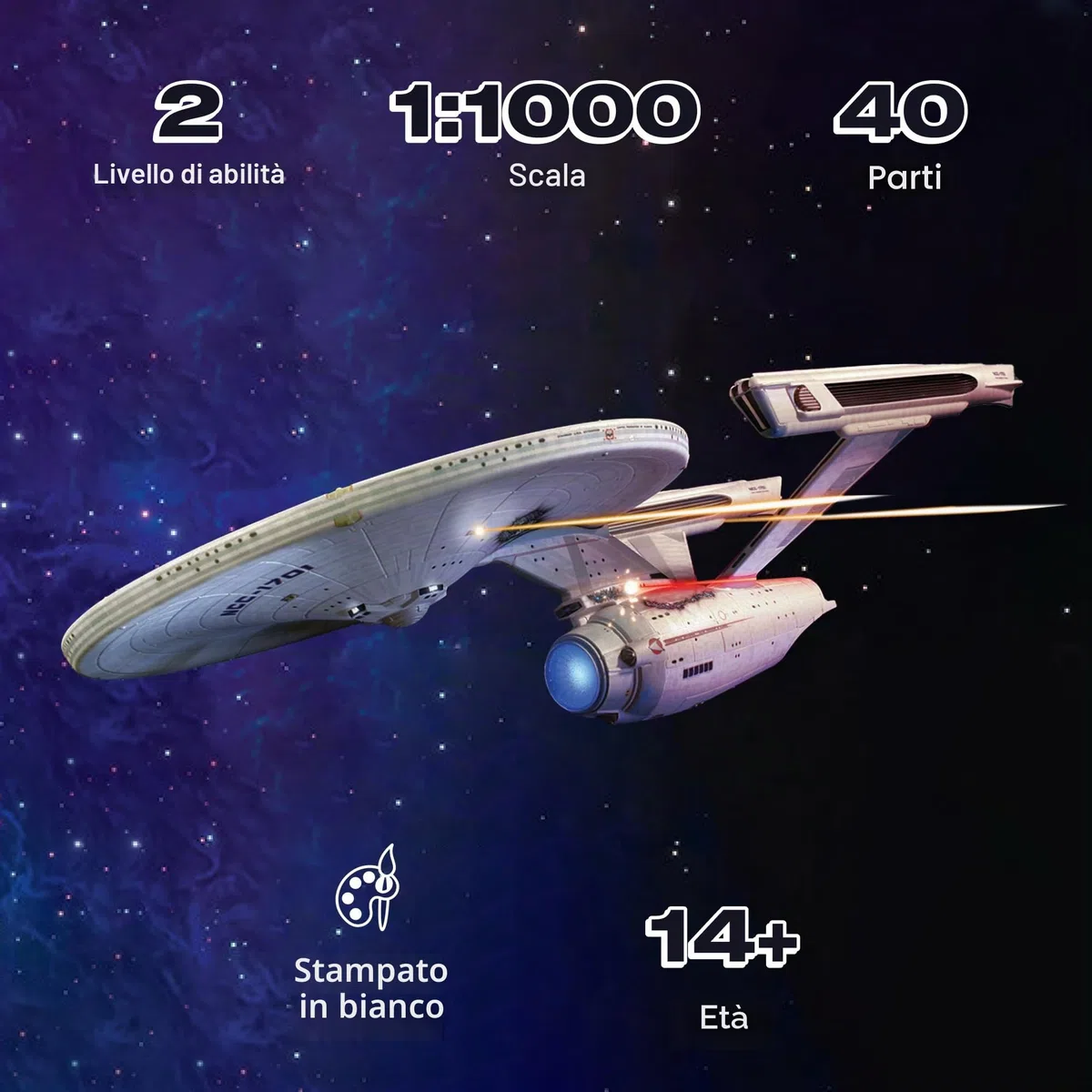 Polar Lights POL974 1:1000 U.S.S. Enterprise NCC-1701-Refit-Wrath of Khan Edition