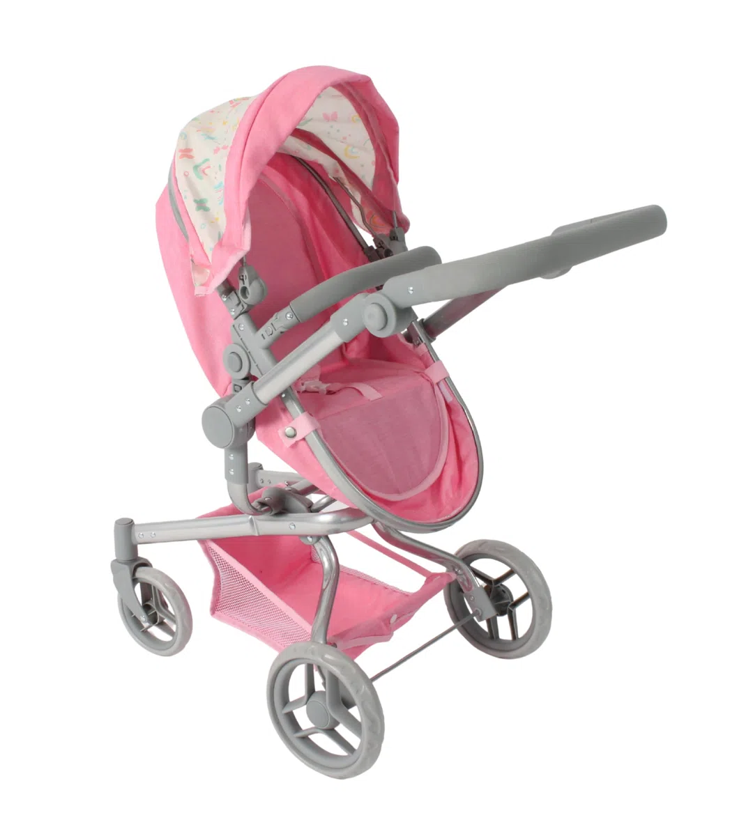 Bayer Chic 2000 - Passeggino per bambole Yolo 2 in 1 per bambini dai 3 agli 8 anni, passeggino per bambole fino a 52 cm, colore: rosa
