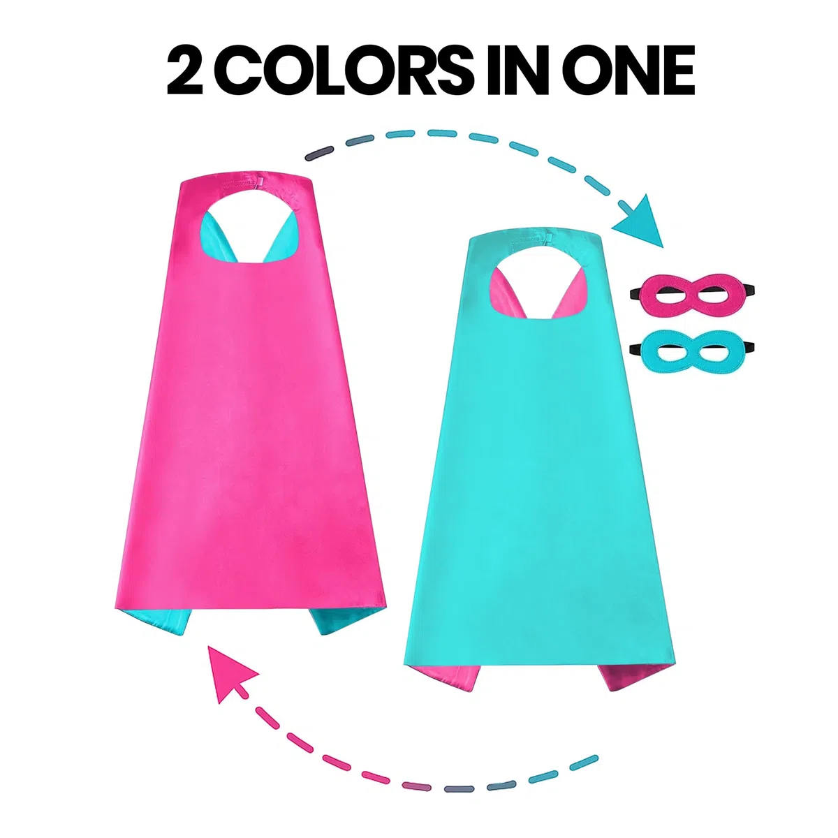 Set di maschere da supereroe per bambini, costume da eroe 6 double face, per cosplay, feste per ragazzi e ragazze