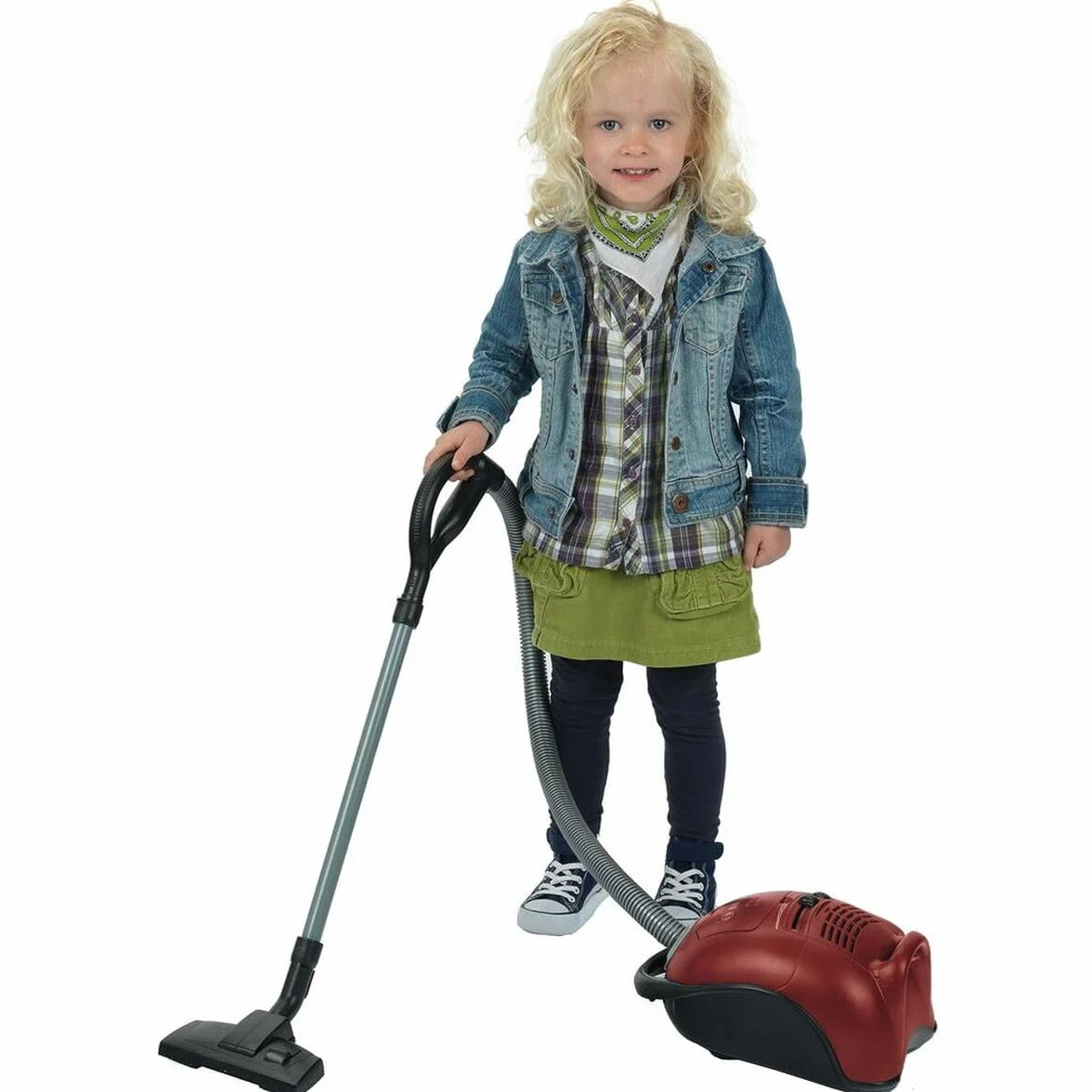 Theo Klein Aspirapolvere Bosch Riproduzione Fedele all'originale con Funzione di aspirazione e Sonora a batterie Dimensioni 19 cm x 25 cm x 74 cm Giocattolo per Bambini a Partire dai 3 Anni di età