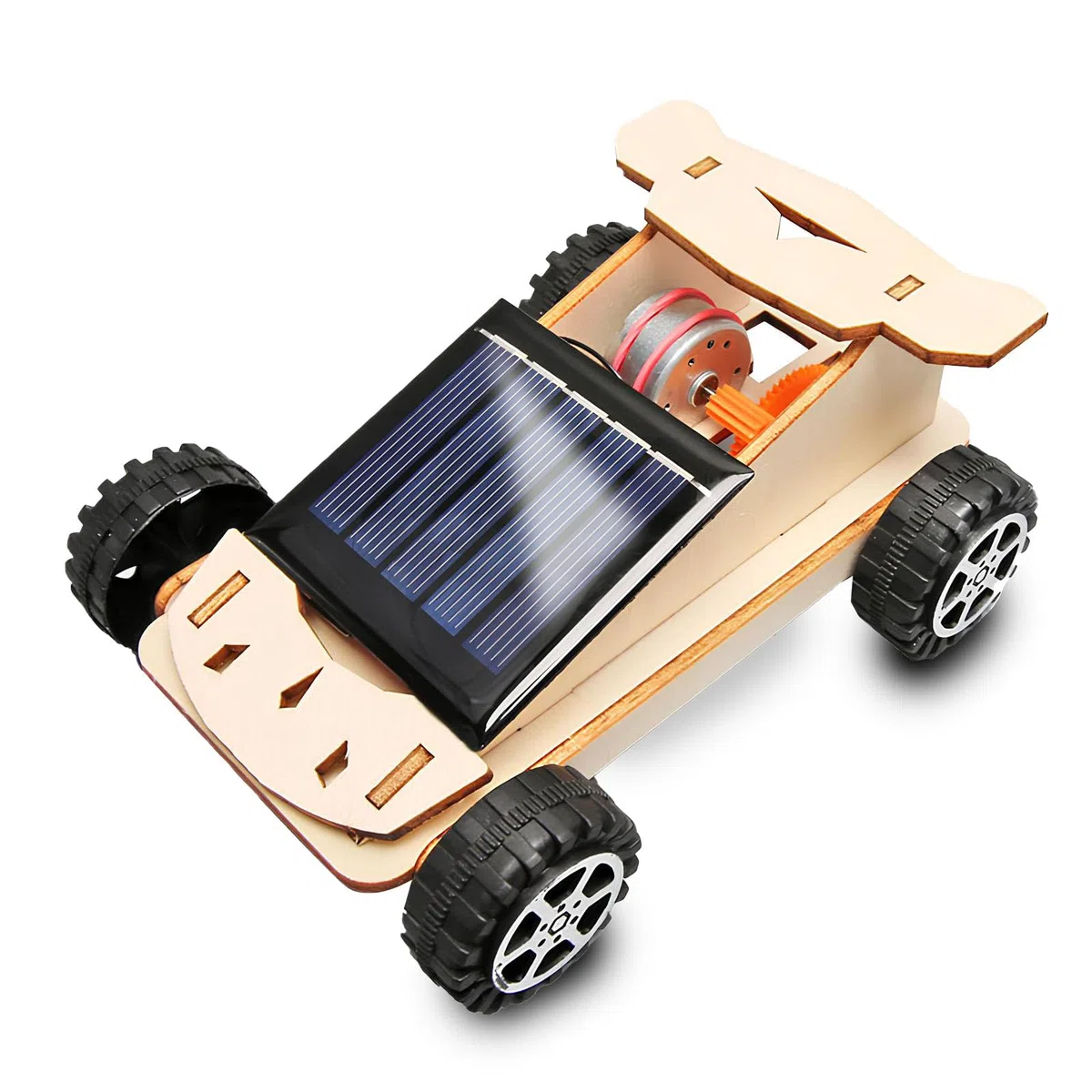 Kit Auto Solare in Legno per Bambini 8+ Anni - Giocattolo Educativo STEM, kit di costruzioni solari per bambini,Regalo Creativo (Natale/Compleanno, Ragazzi e Ragazze)