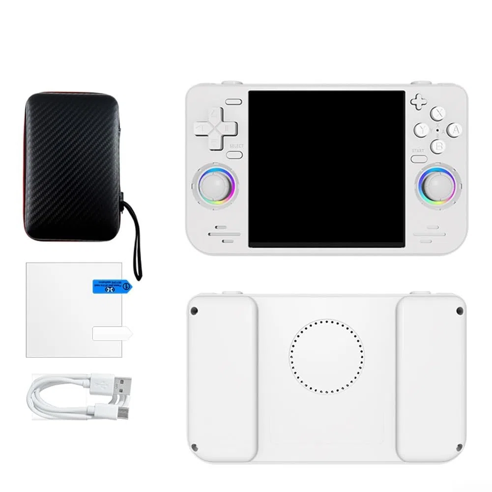 Retro H&held Console di gioco RF40H, schermo IPS da 4 pollici 720P, oltre 18000 giochi integrati, batteria da 4000 mAh, sistema open source portatile, con WiFi (blu)