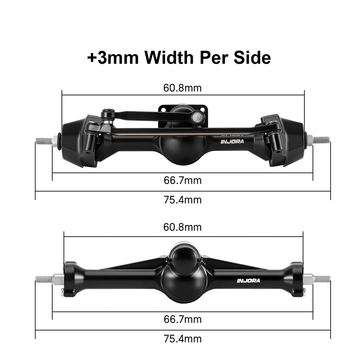 INJORA Assali Planet +3mm con Pivotant in Ottone per 1/30 Axial SCX30