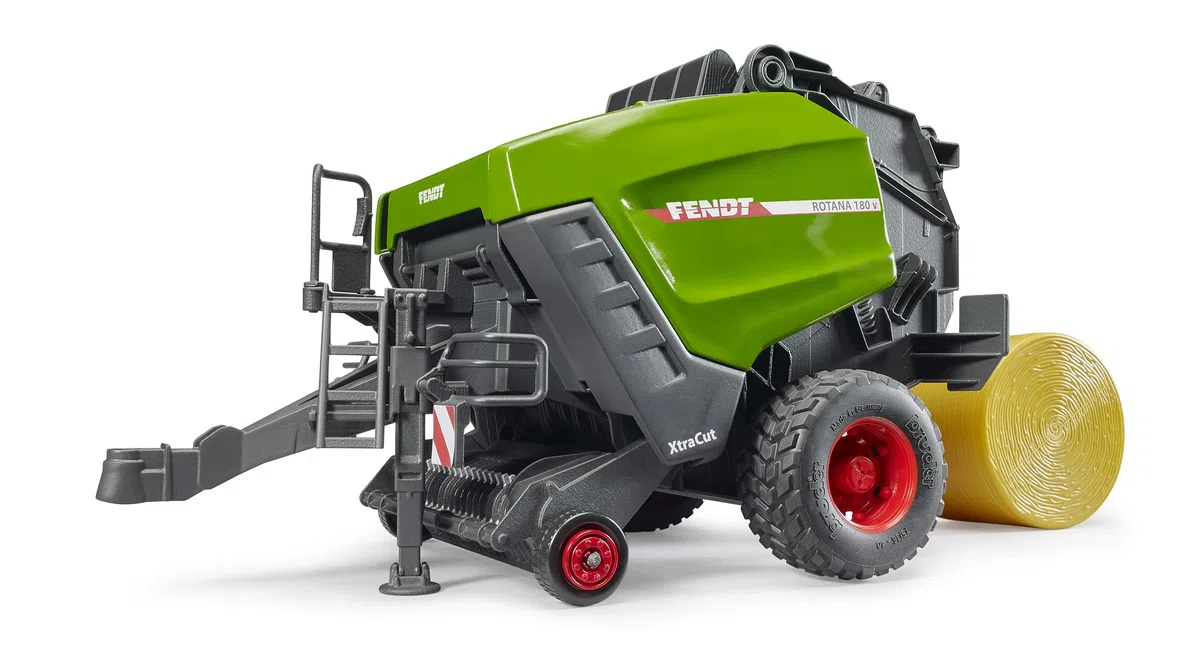bruder 02038 - Fendt pressa per balle rotonde Rotana 180 V - pressa per balle, mietitrebbia, fattoria, trattore, balle di paglia